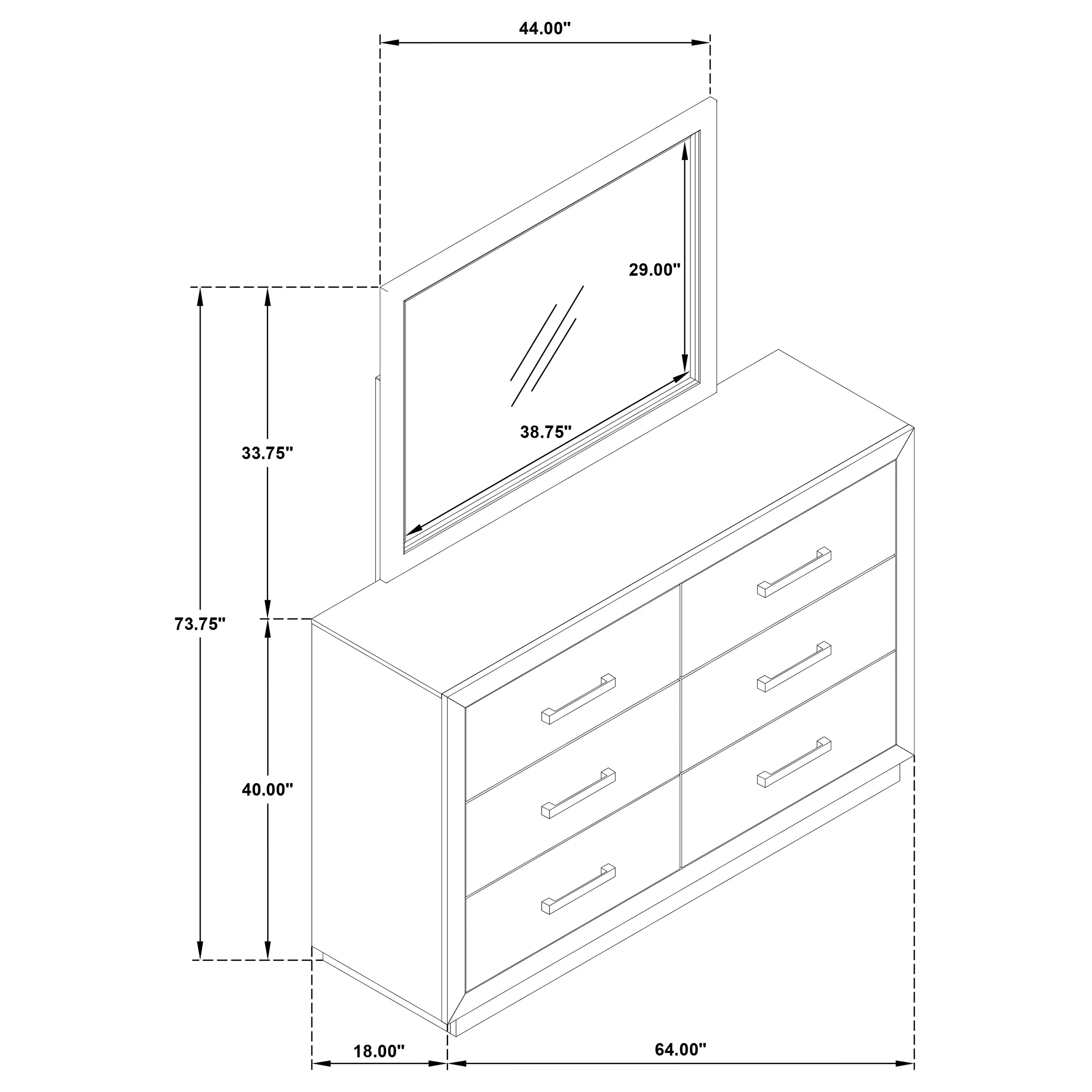 Kenora Dresser with Mirror - Image 13