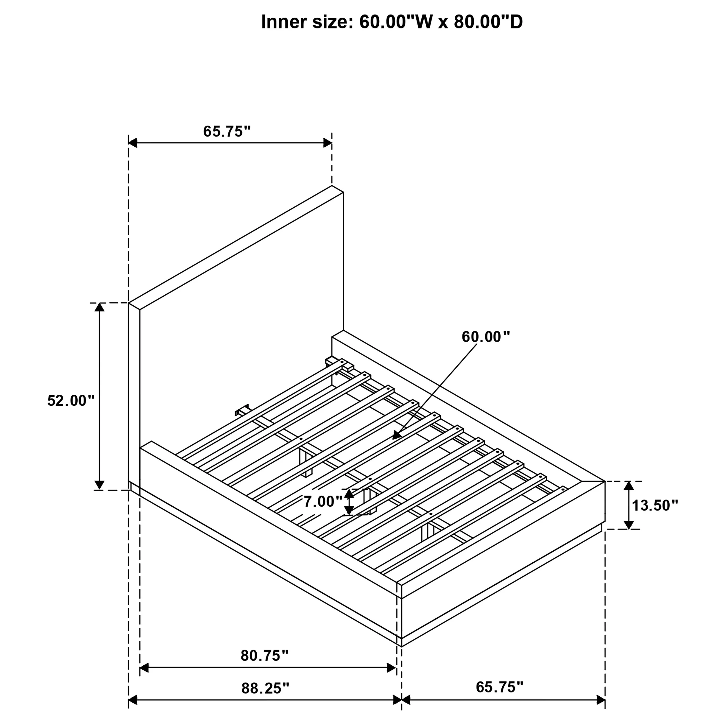 Knox Panel Platform Bed - Image 7