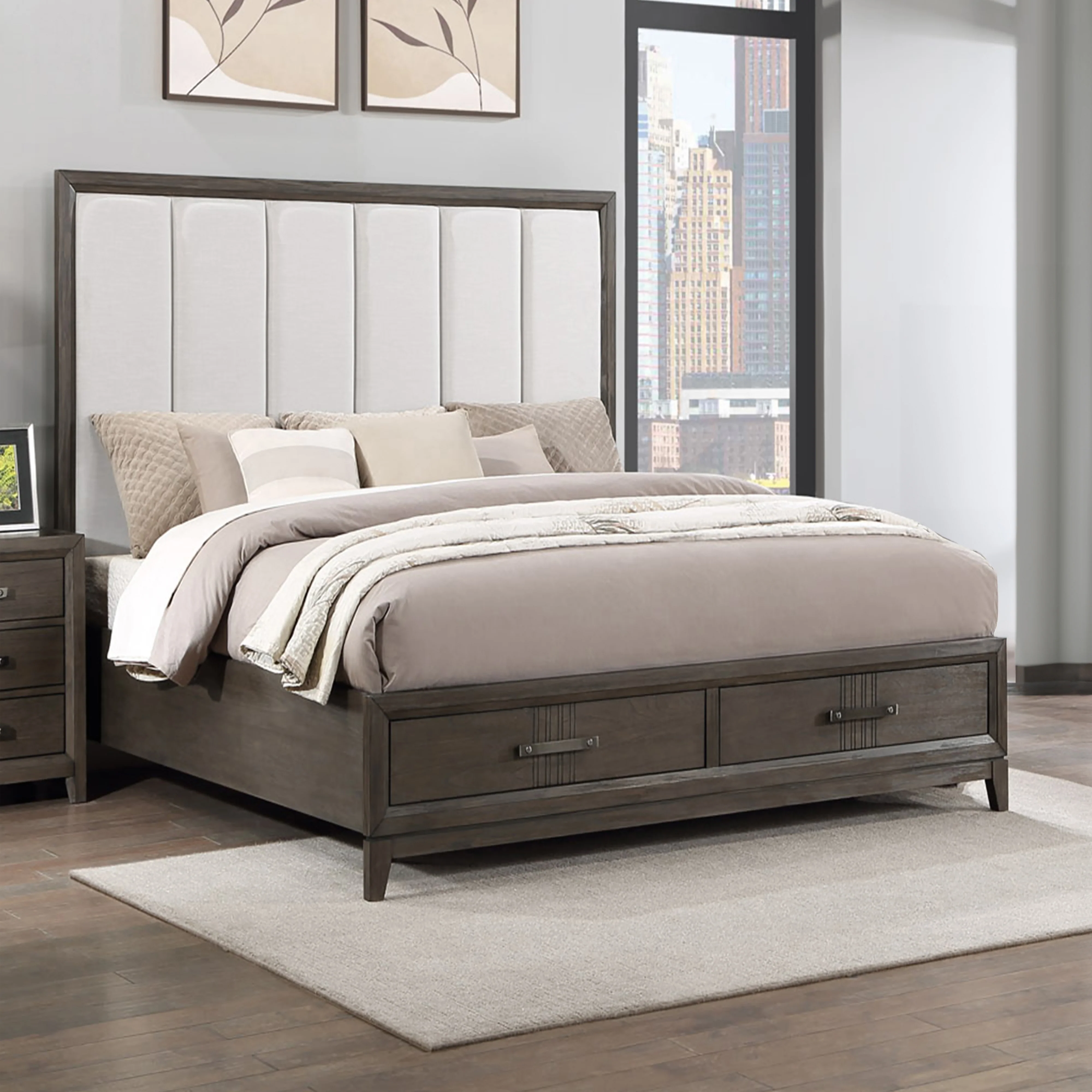 Landon 5/0 Q Headboard-Walnut - Image 9