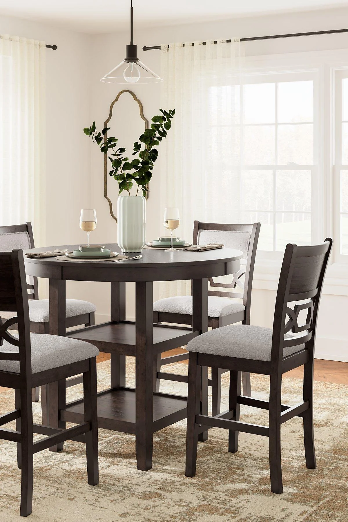 Langwest Counter Height Dining Table and 4 Barstools (Set of 5) - Image 6