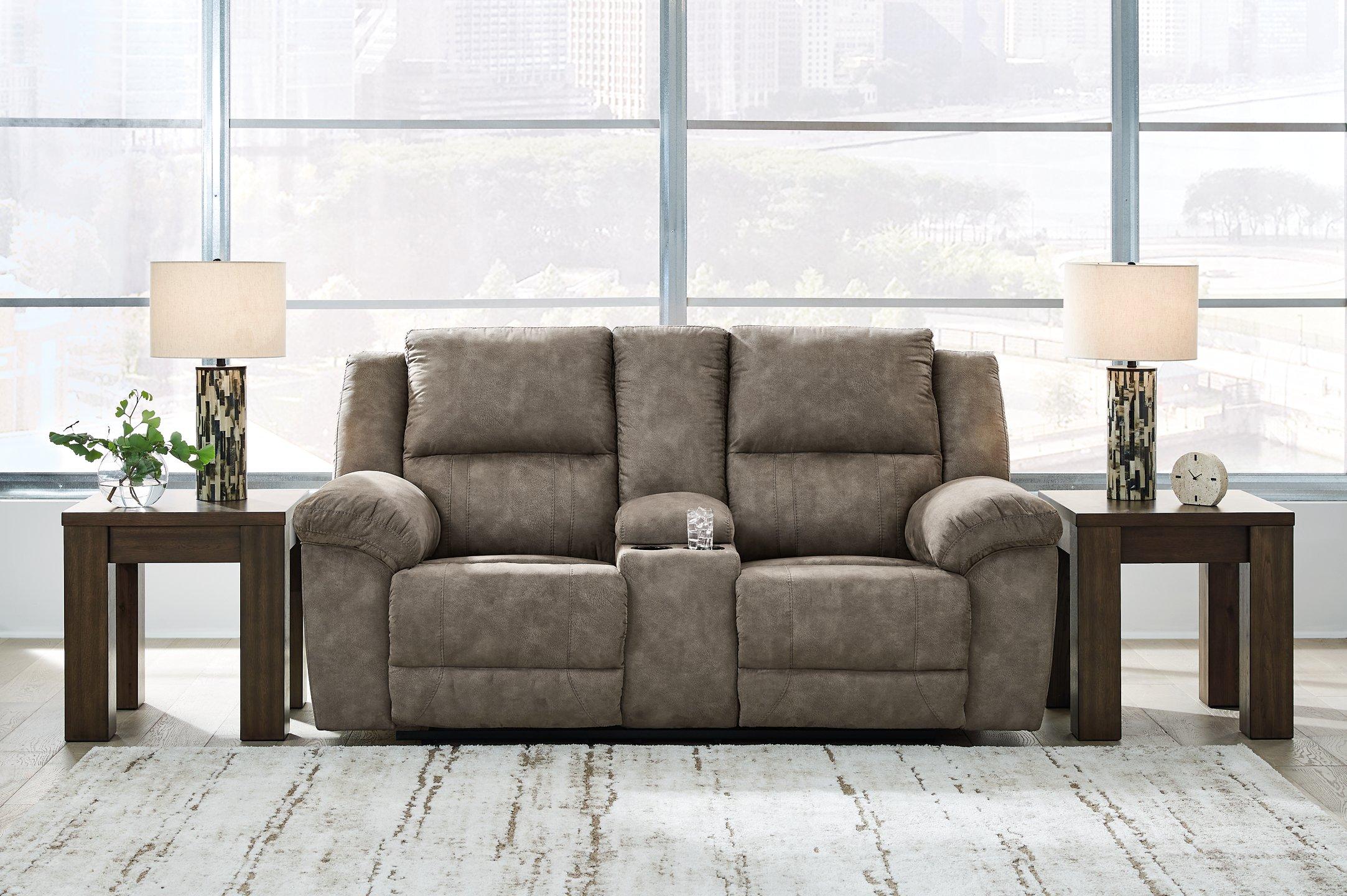 Laresview Reclining Loveseat with Console - Image 2