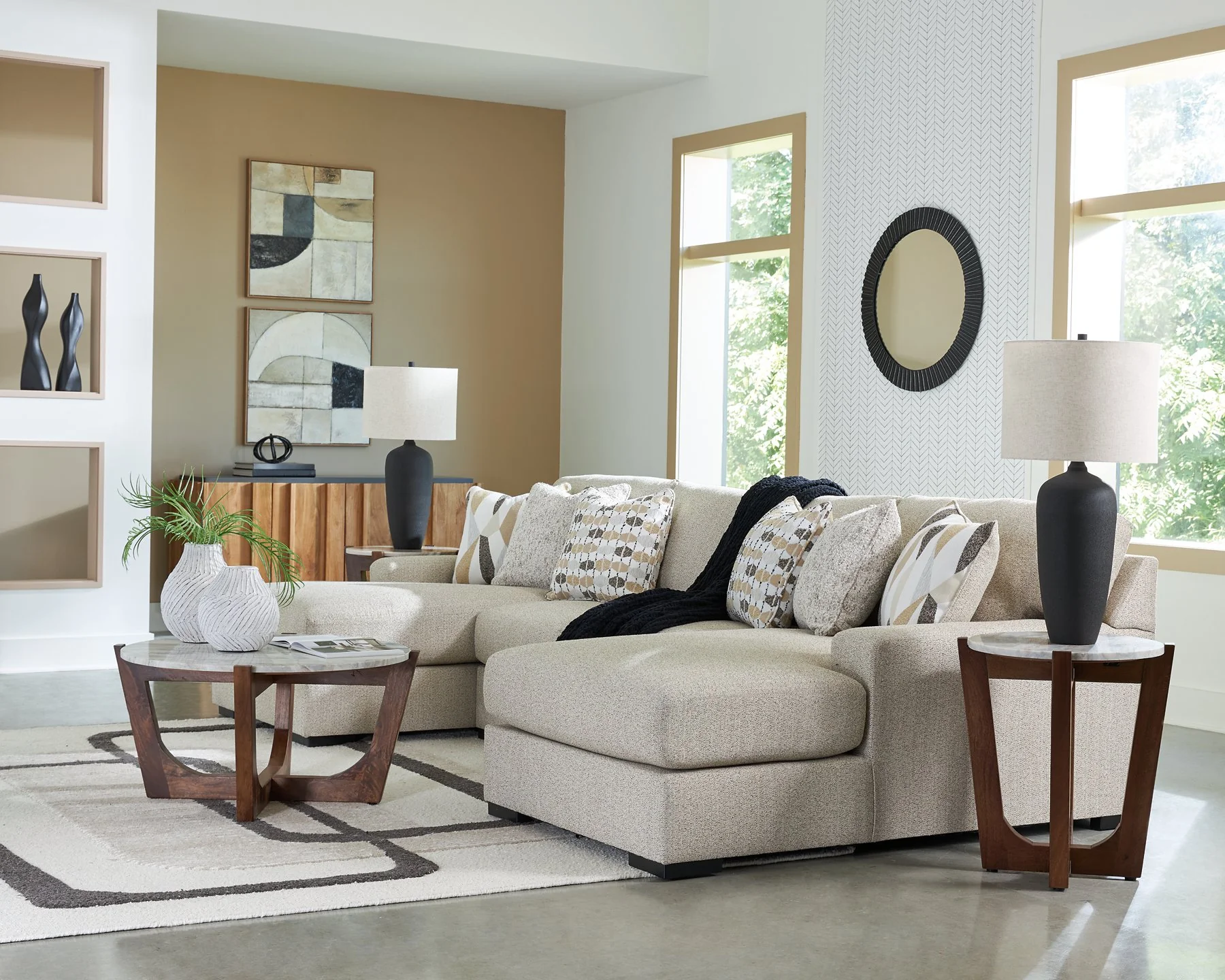 Laurelgrove Double Chaise Sectional - Image 3