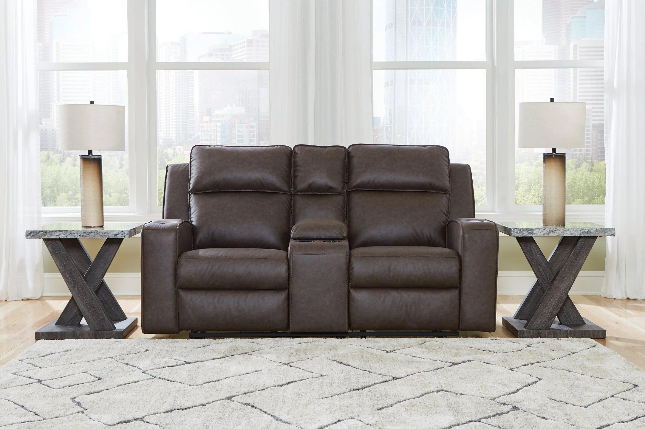 Lavenhorne Reclining Loveseat with Console - Image 2