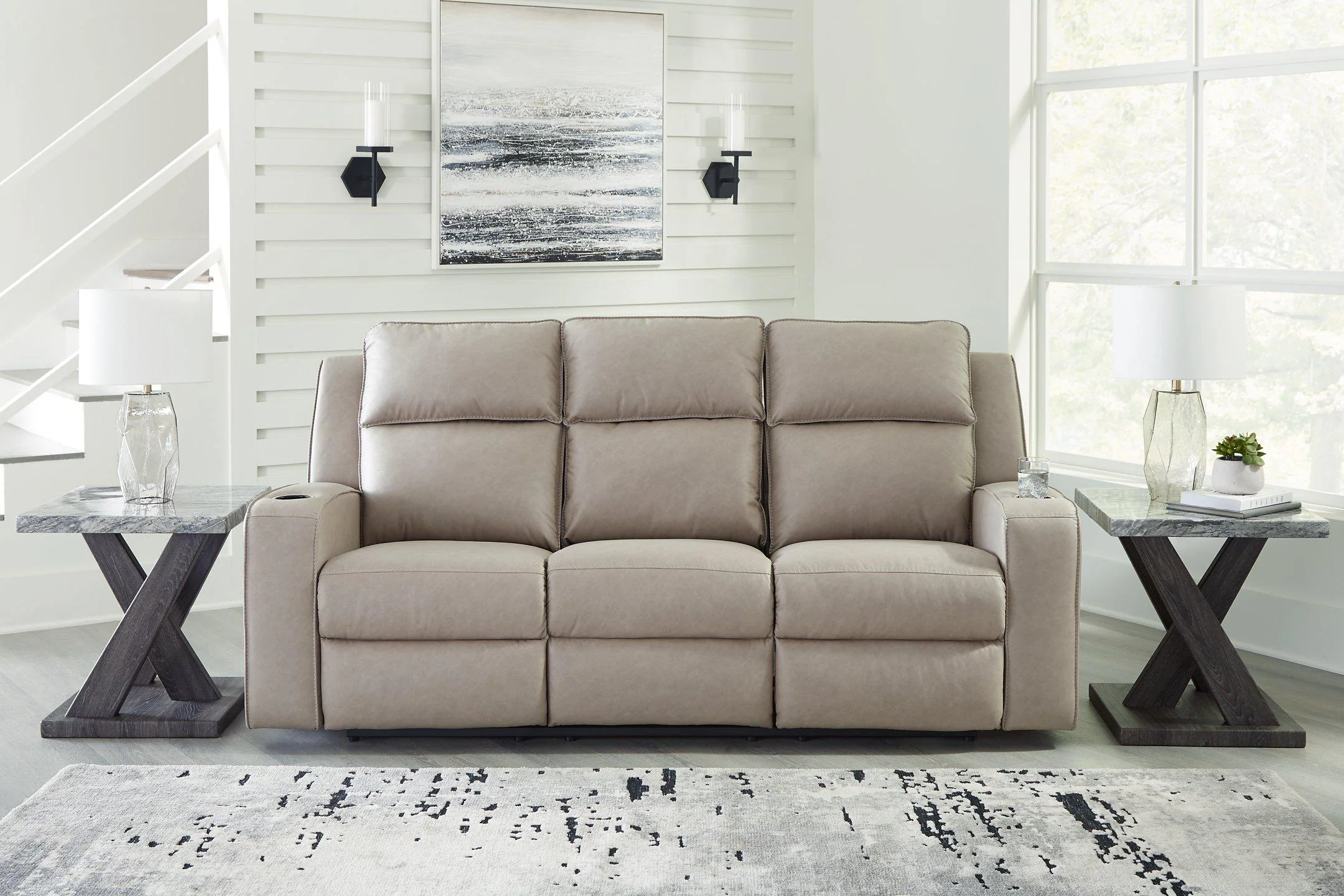 Lavenhorne Reclining Sofa with Drop Down Table - Image 12