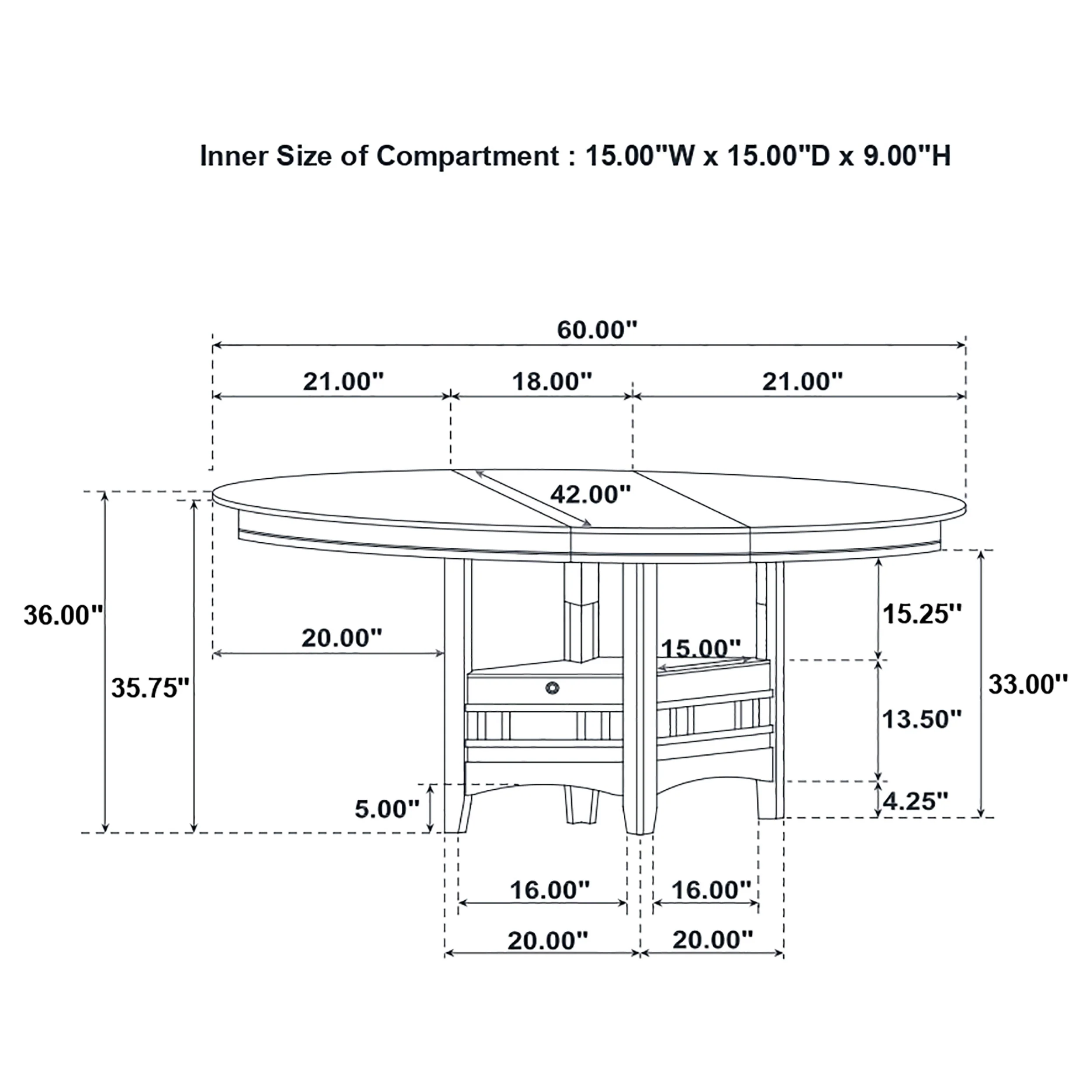 Lavon Counter Height Extension Dining Table - Image 6