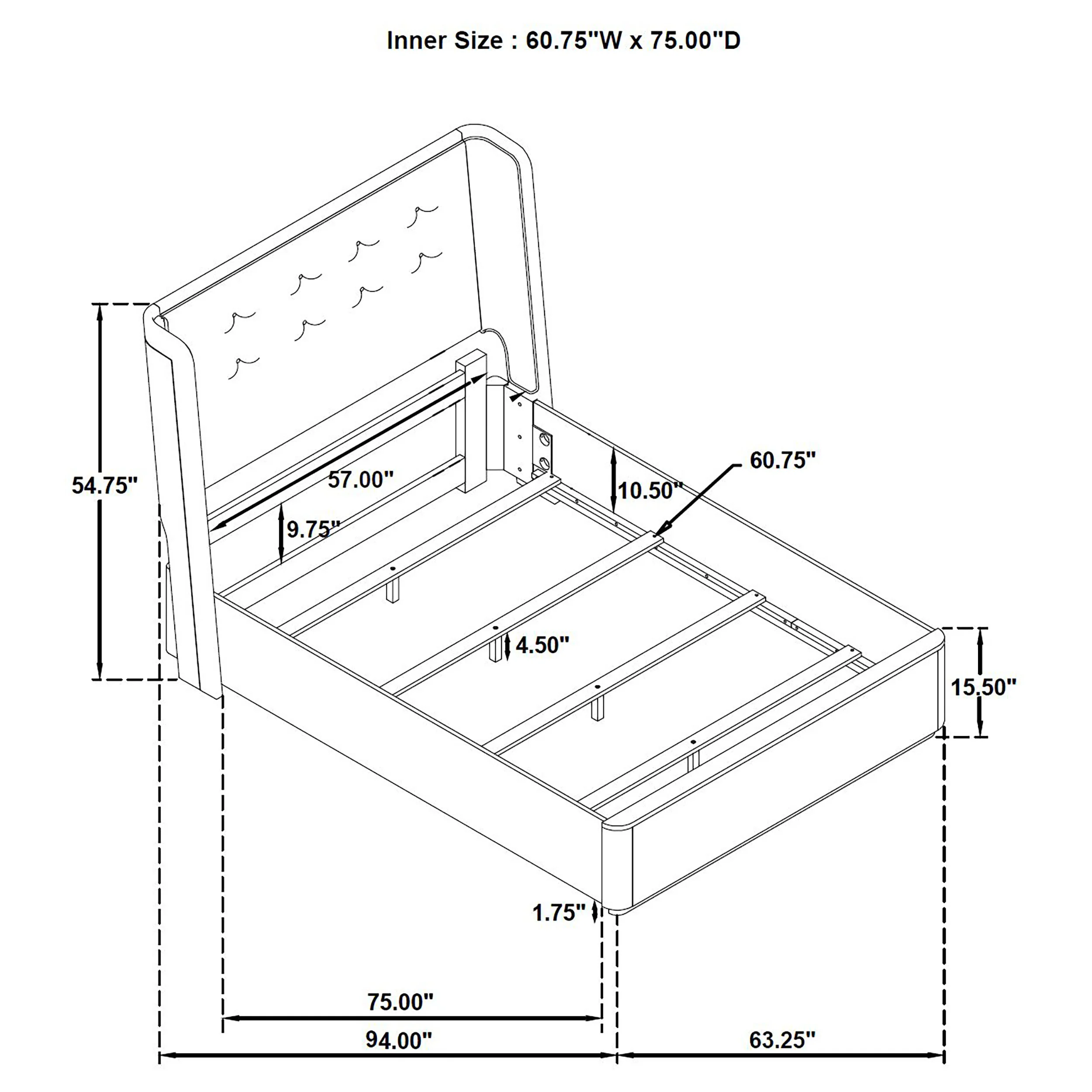Leandro Wingback Bed - Image 10