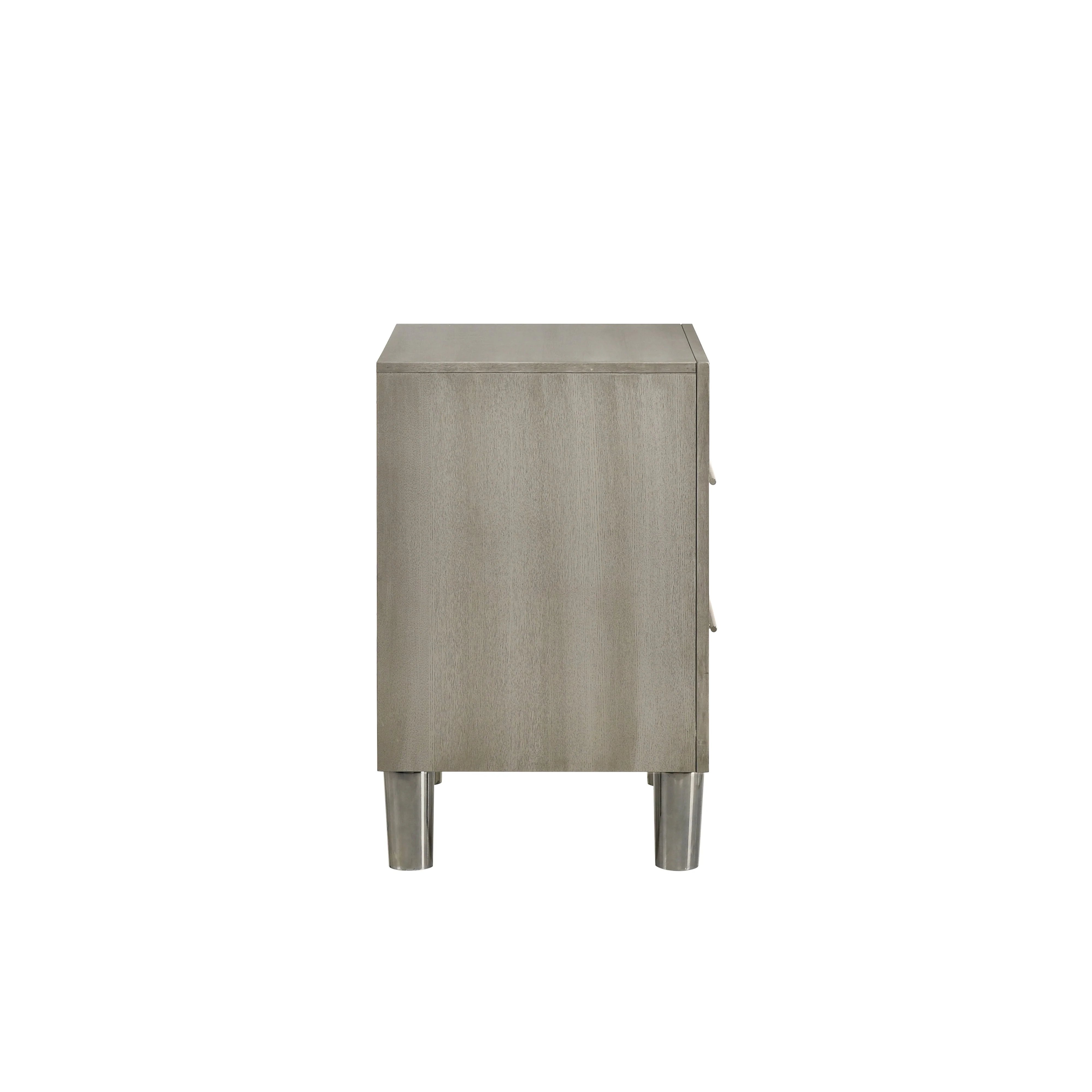 Lennox 2 Drawer Nightstand-Gray - Image 4