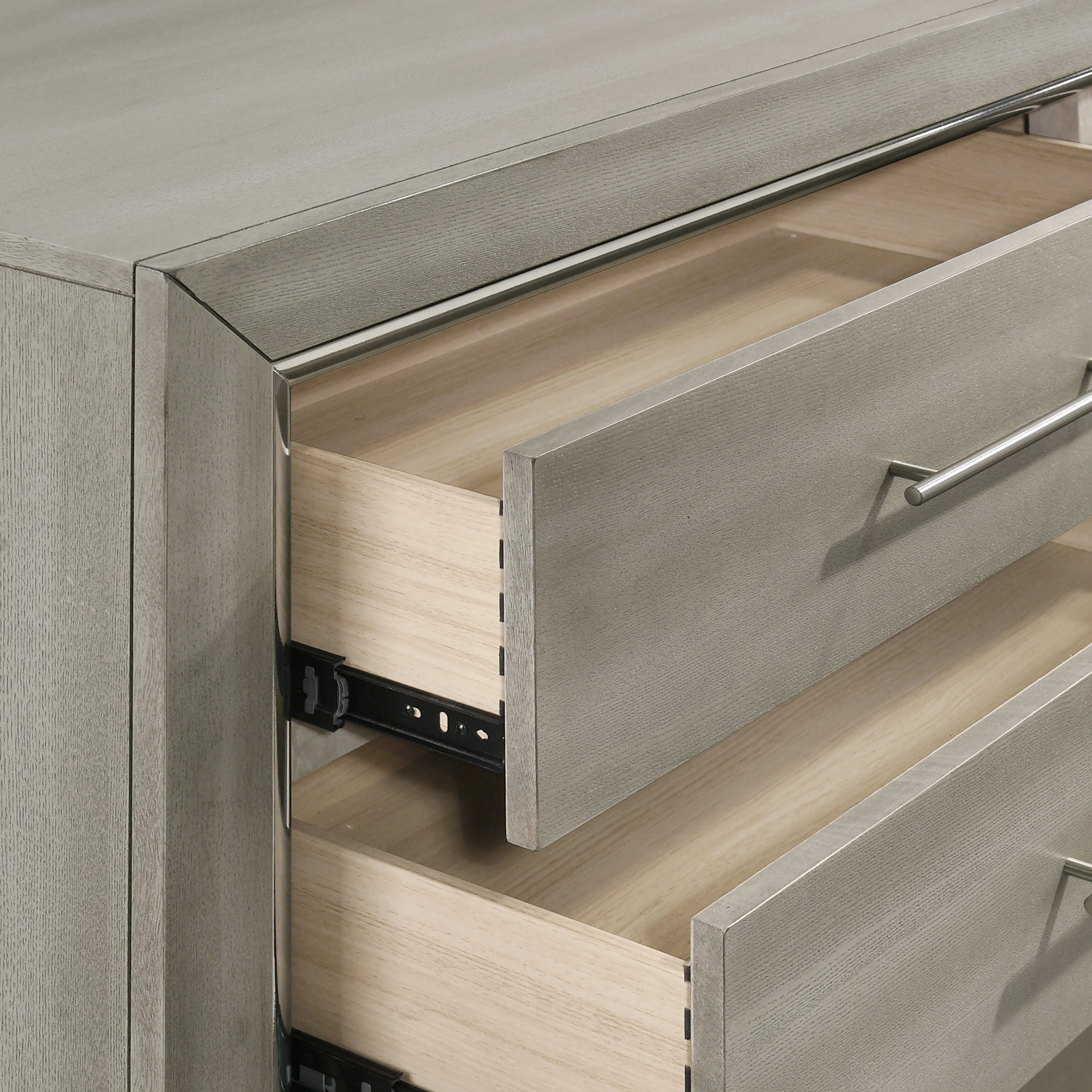 Lennox 2 Drawer Nightstand-Gray - Image 5
