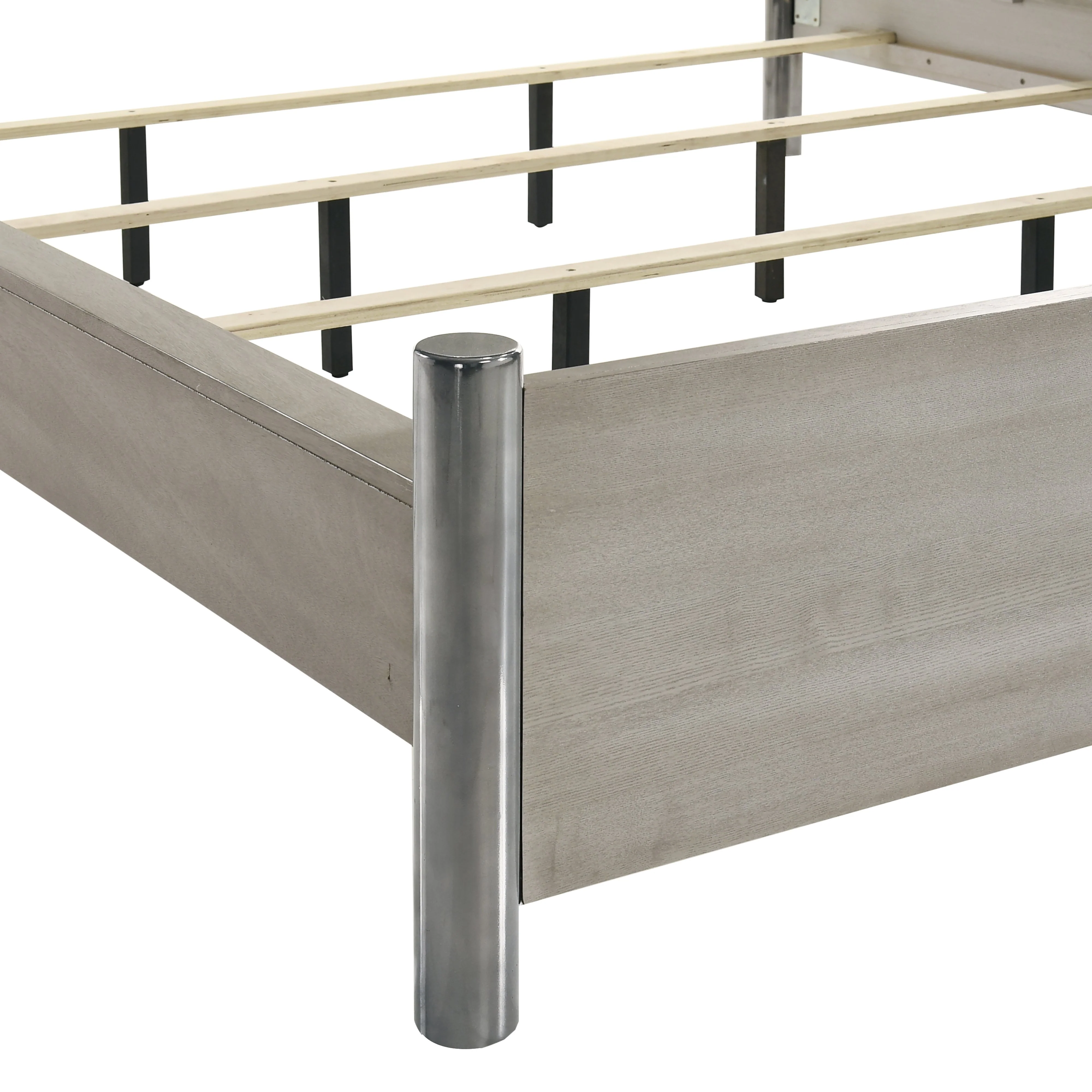 Lennox 6/6-6/0 Ek/Wk Headboard, Footboard & Slat Kit-Gray - Image 6