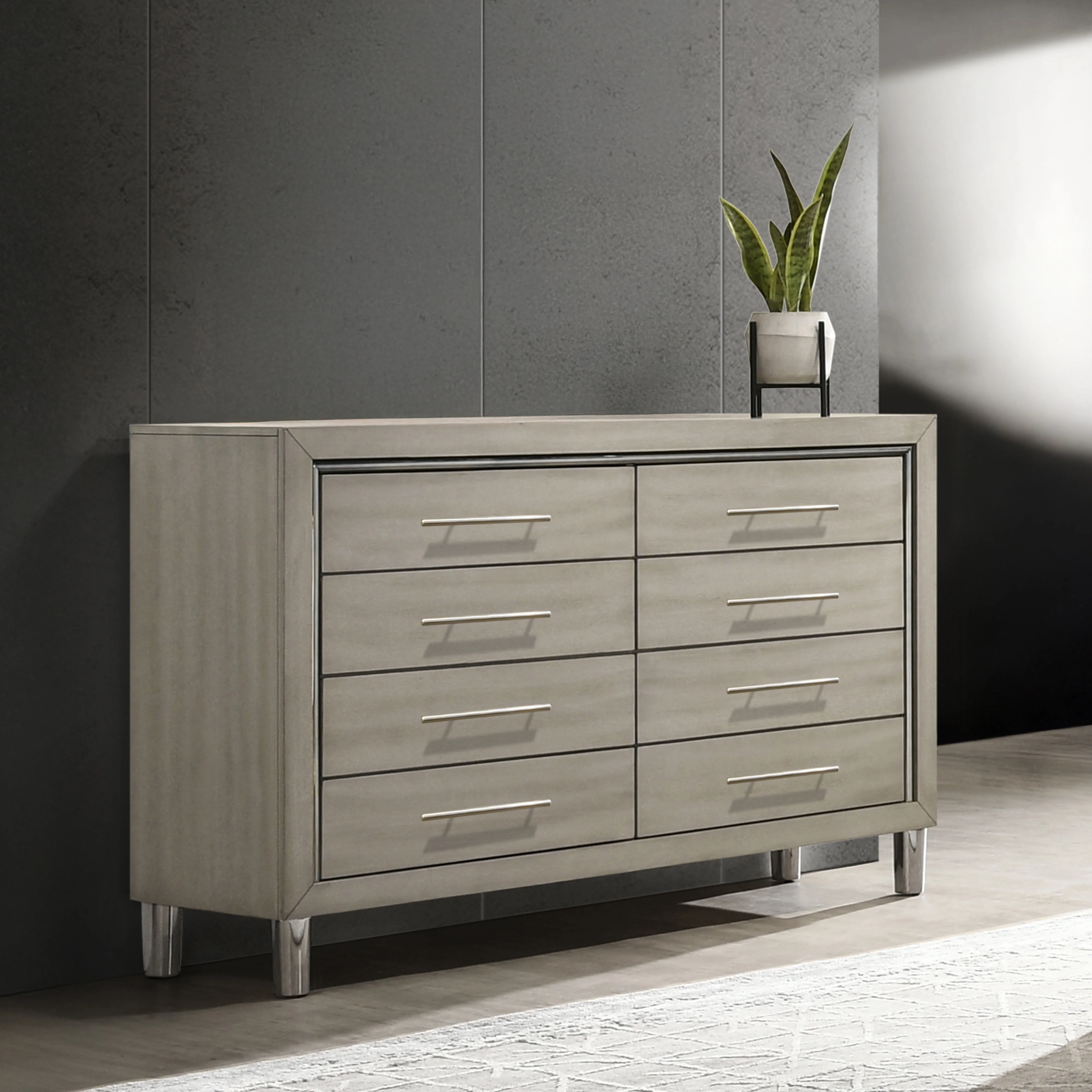 Lennox 8 Drawer Dresser-Gray - Image 6