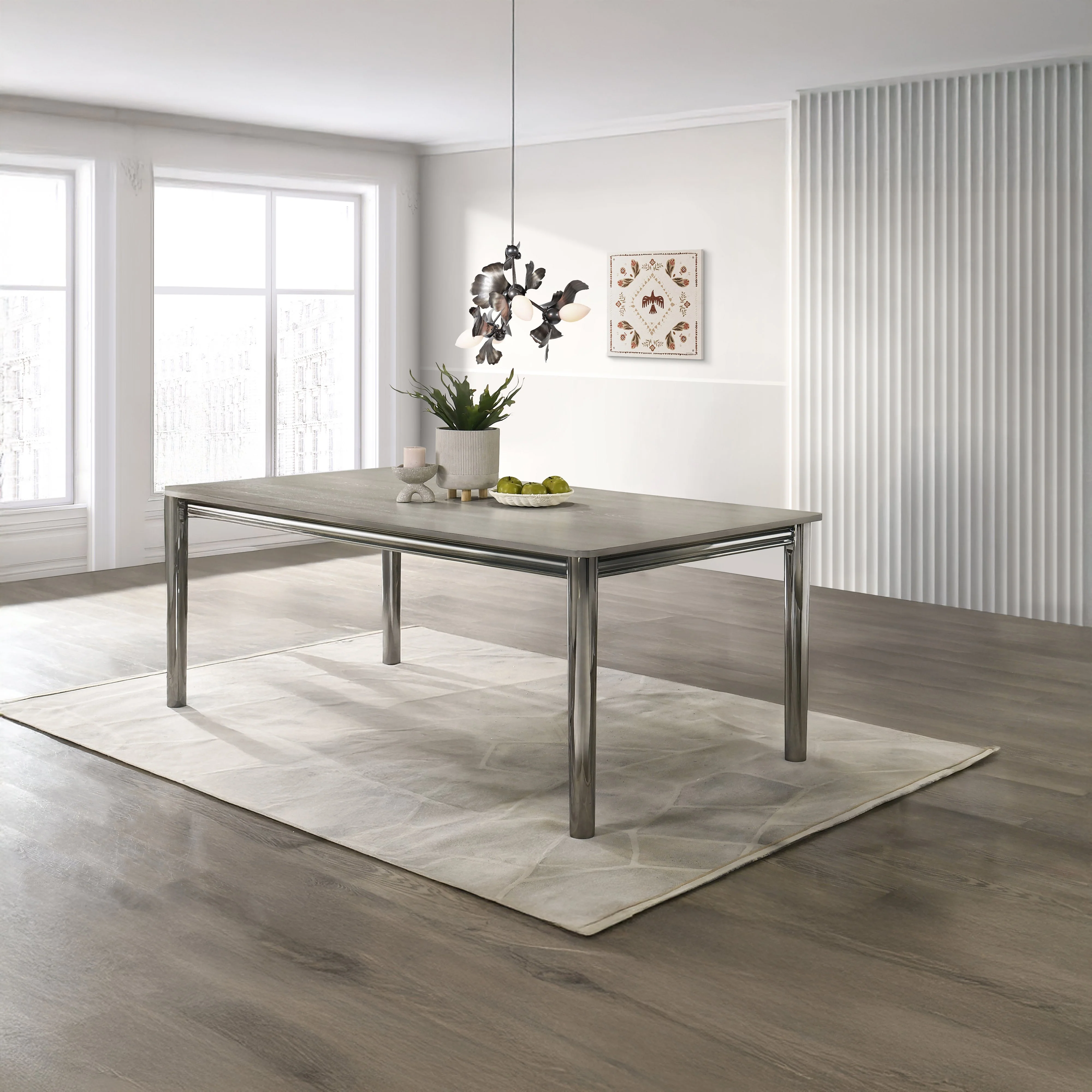 Lennox Dining Table-Gray - Image 6