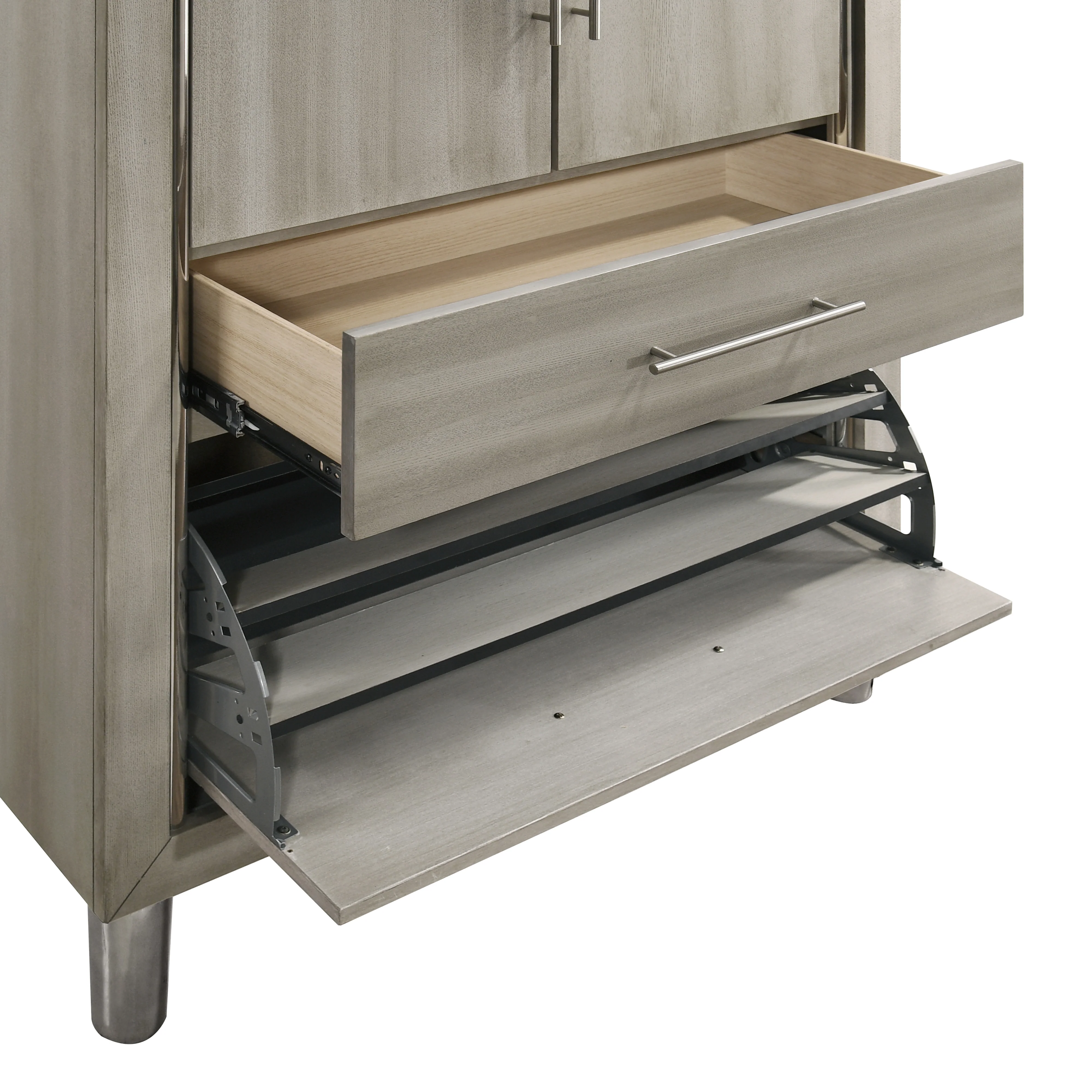 Lennox Door Chest With Led Light-Gray - Image 5