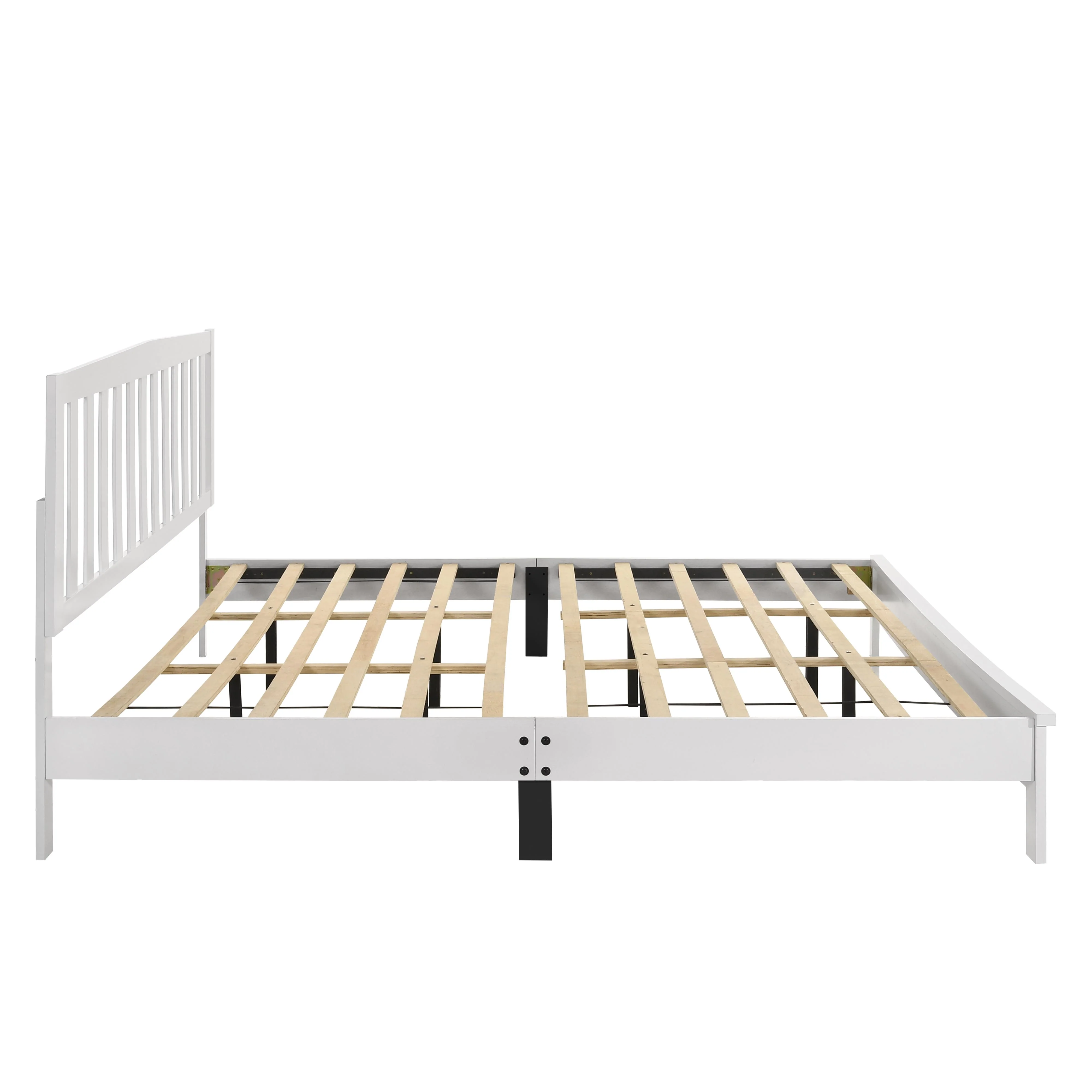 LEO 6/6 EK SLAT BED-HB/FB/RAILS-WHITE - Image 3