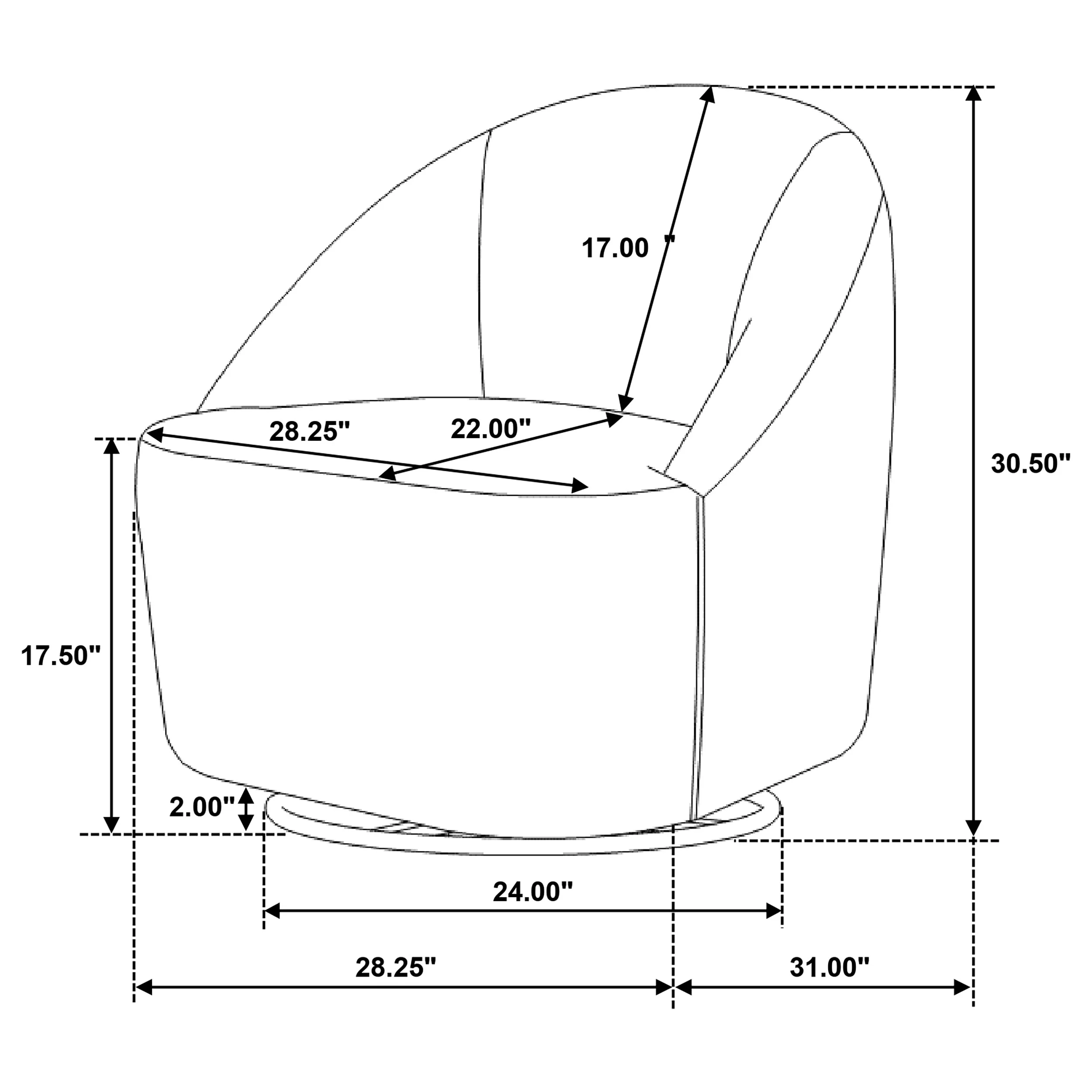 Leon Swivel Accent Chair - Image 12