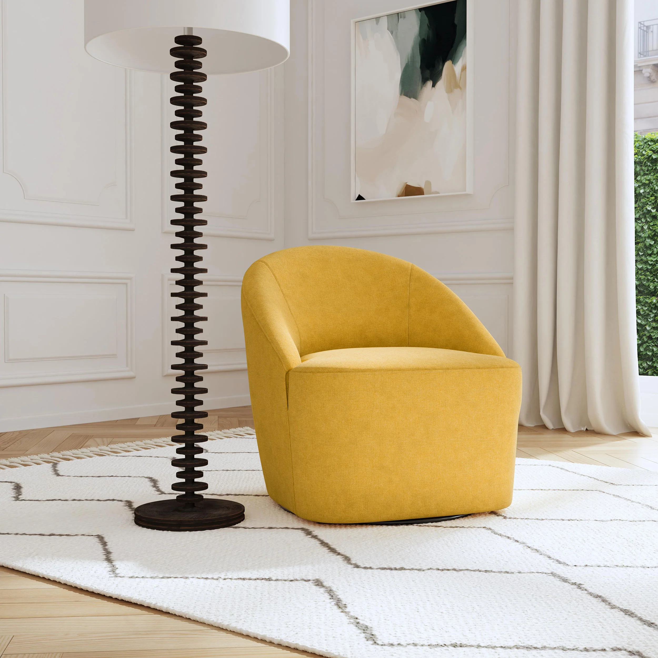 Leon Swivel Accent Chair - Image 14