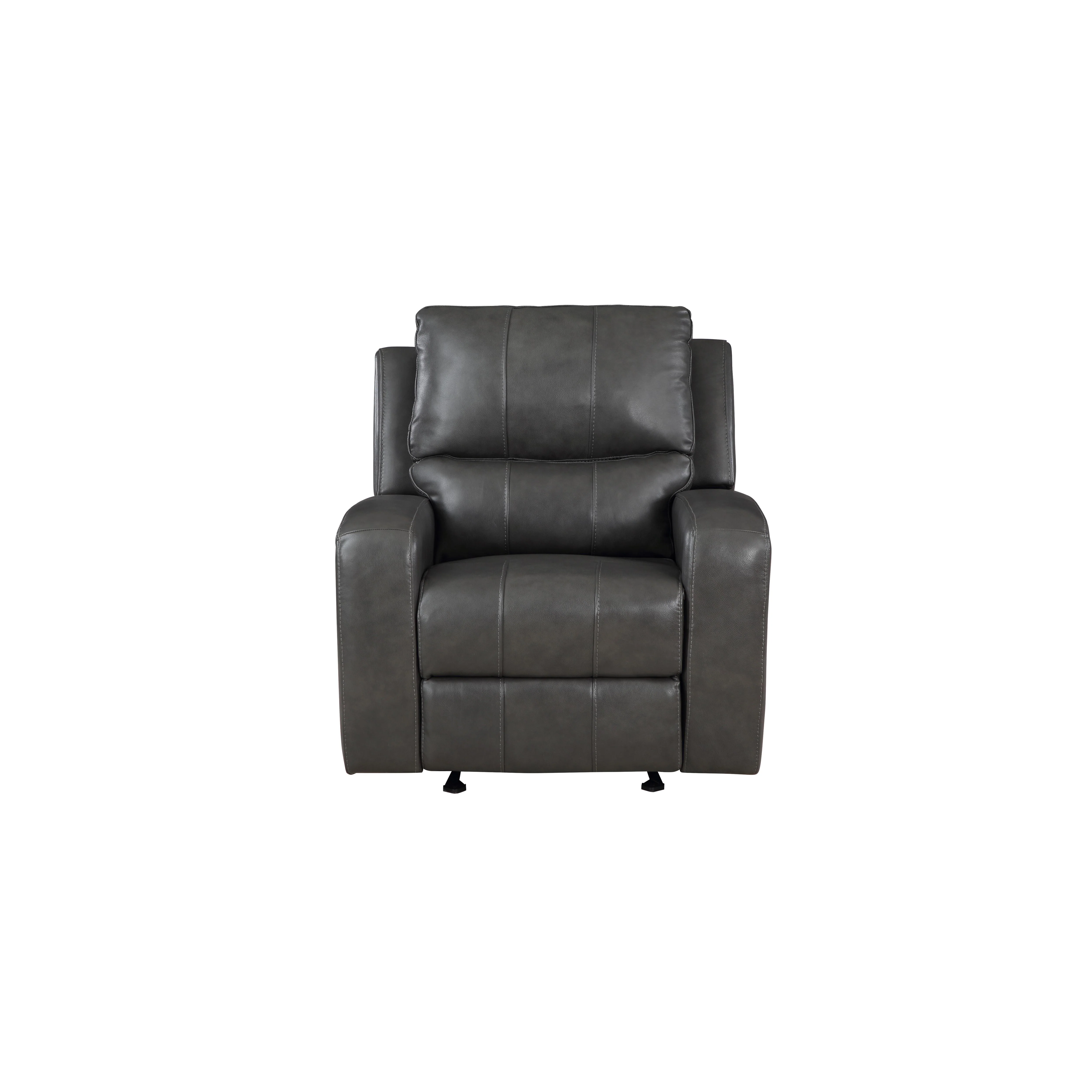 LINTON LEATHER GLIDER RECLINER W/ PWR FR-GRAY - Image 2