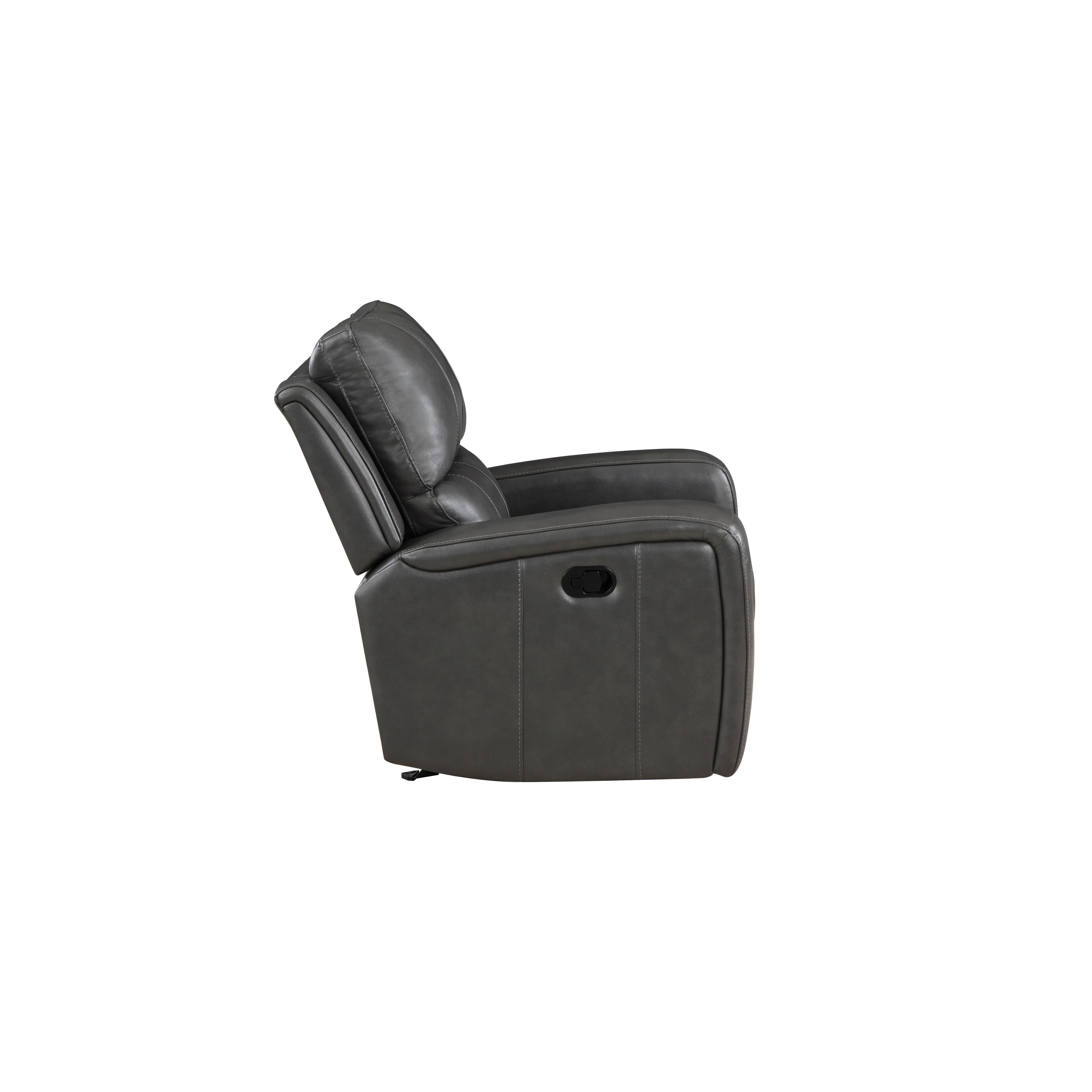 LINTON LEATHER GLIDER RECLINER W/ PWR FR-GRAY - Image 3