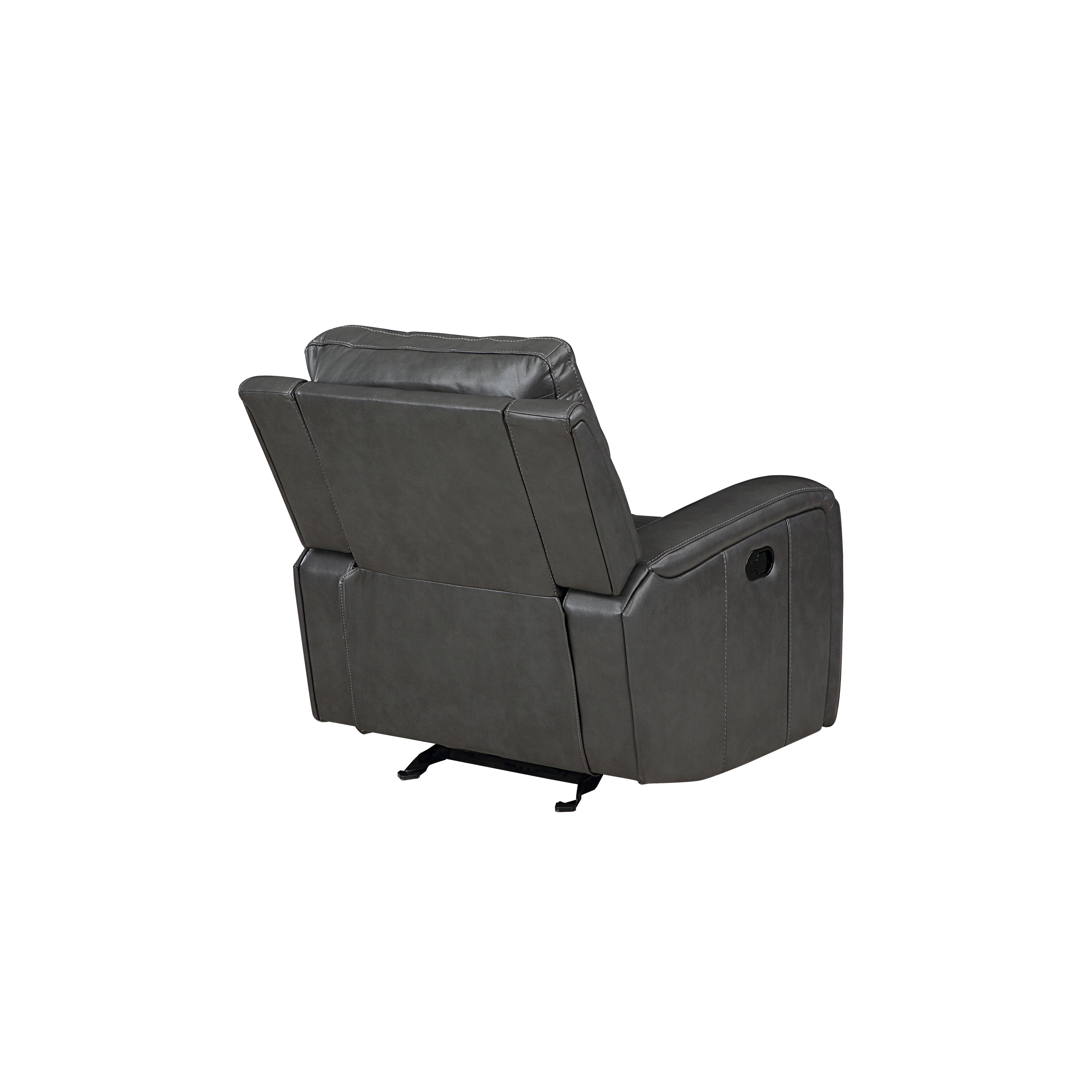 LINTON LEATHER GLIDER RECLINER W/ PWR FR-GRAY - Image 5