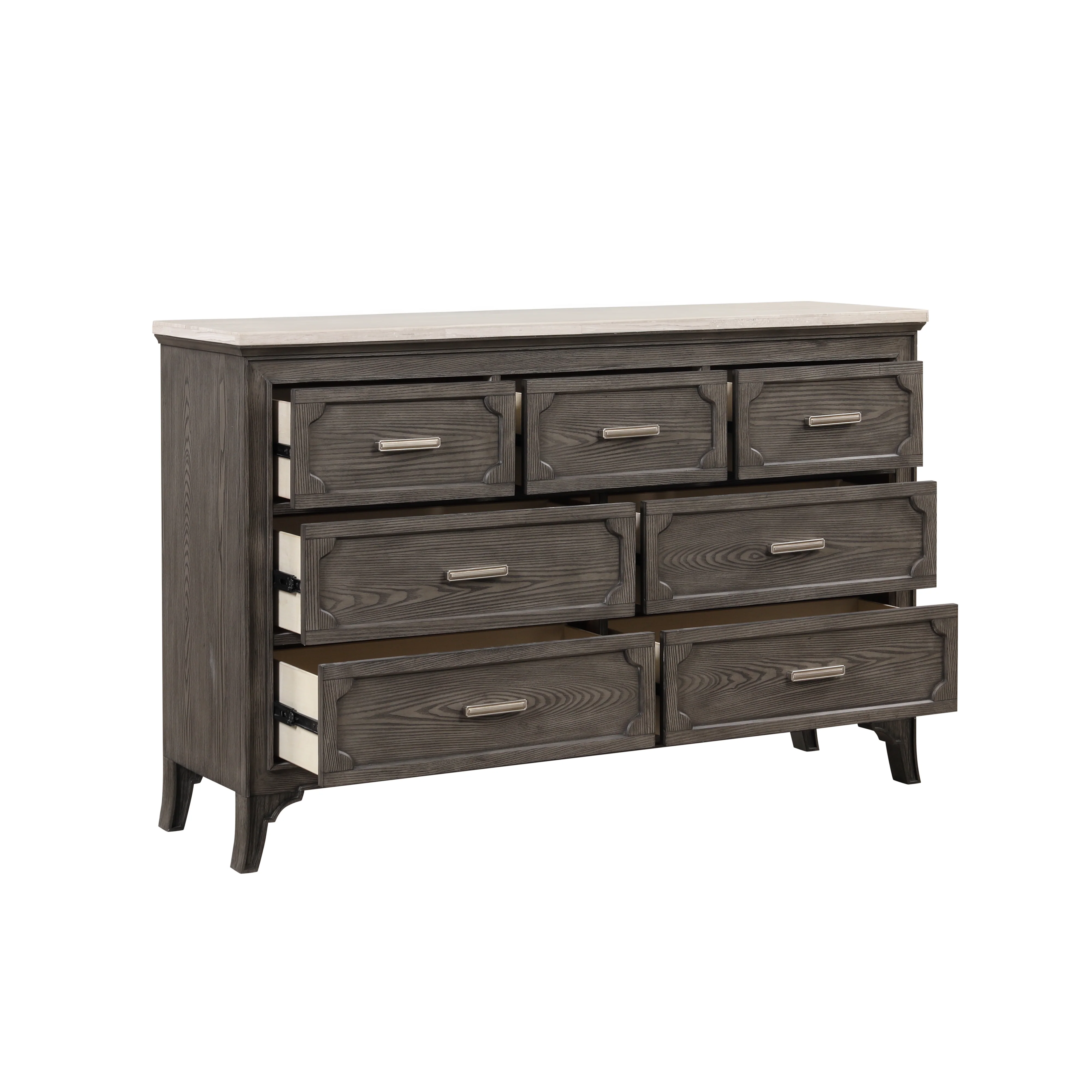 Lisbon Marble Top Dresser-Gray - Image 3