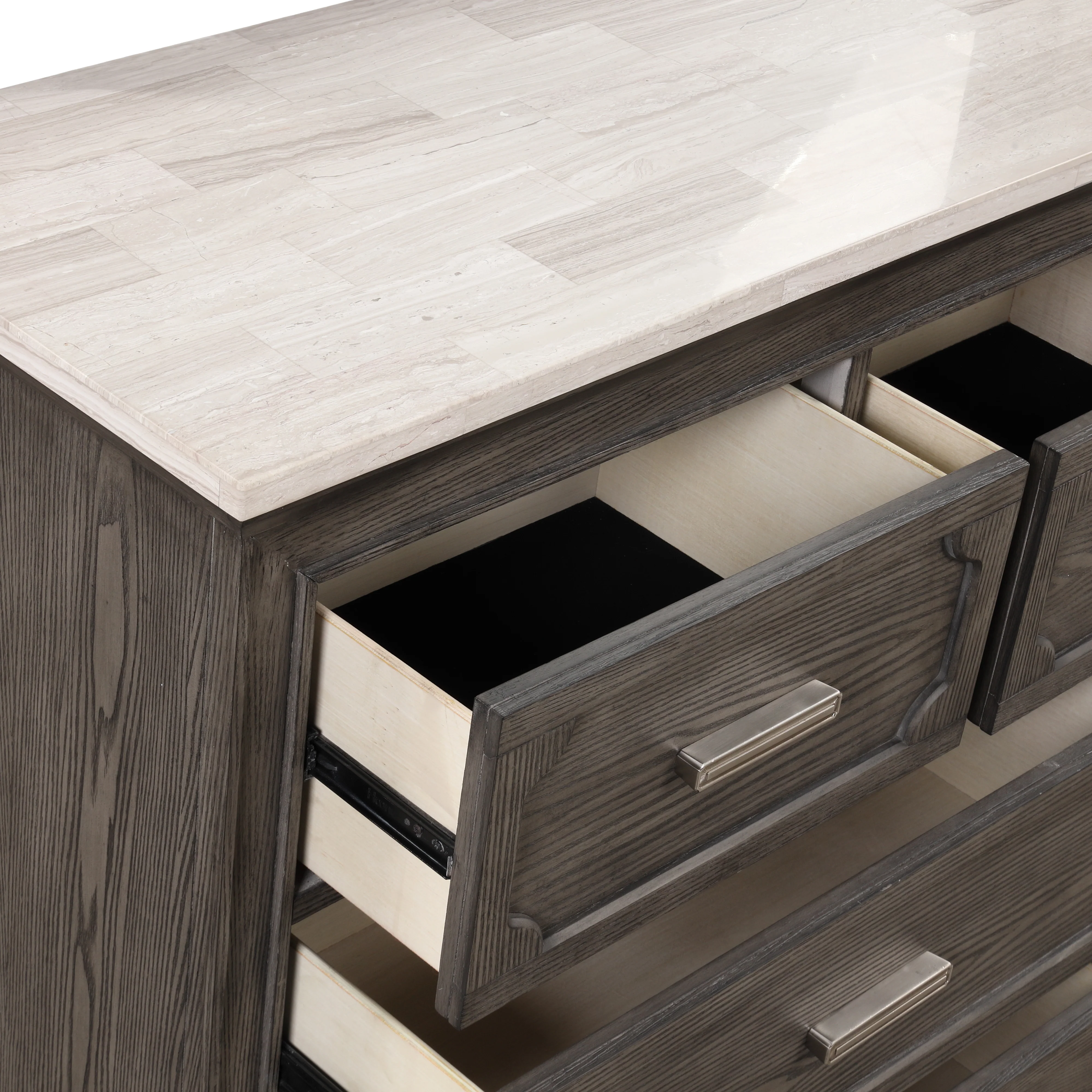 Lisbon Marble Top Dresser-Gray - Image 5
