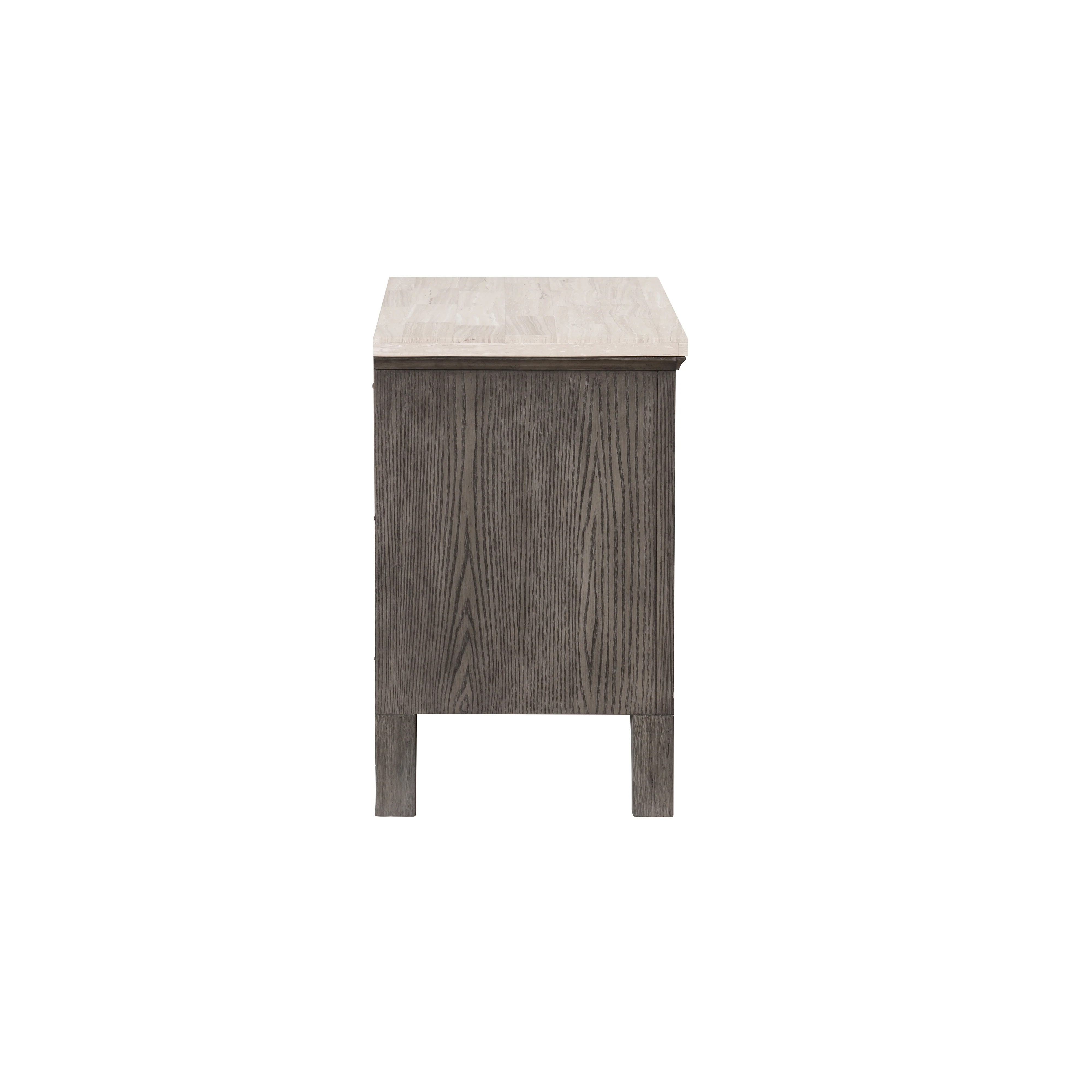 Lisbon Marble Top Nightstand-Gray - Image 4