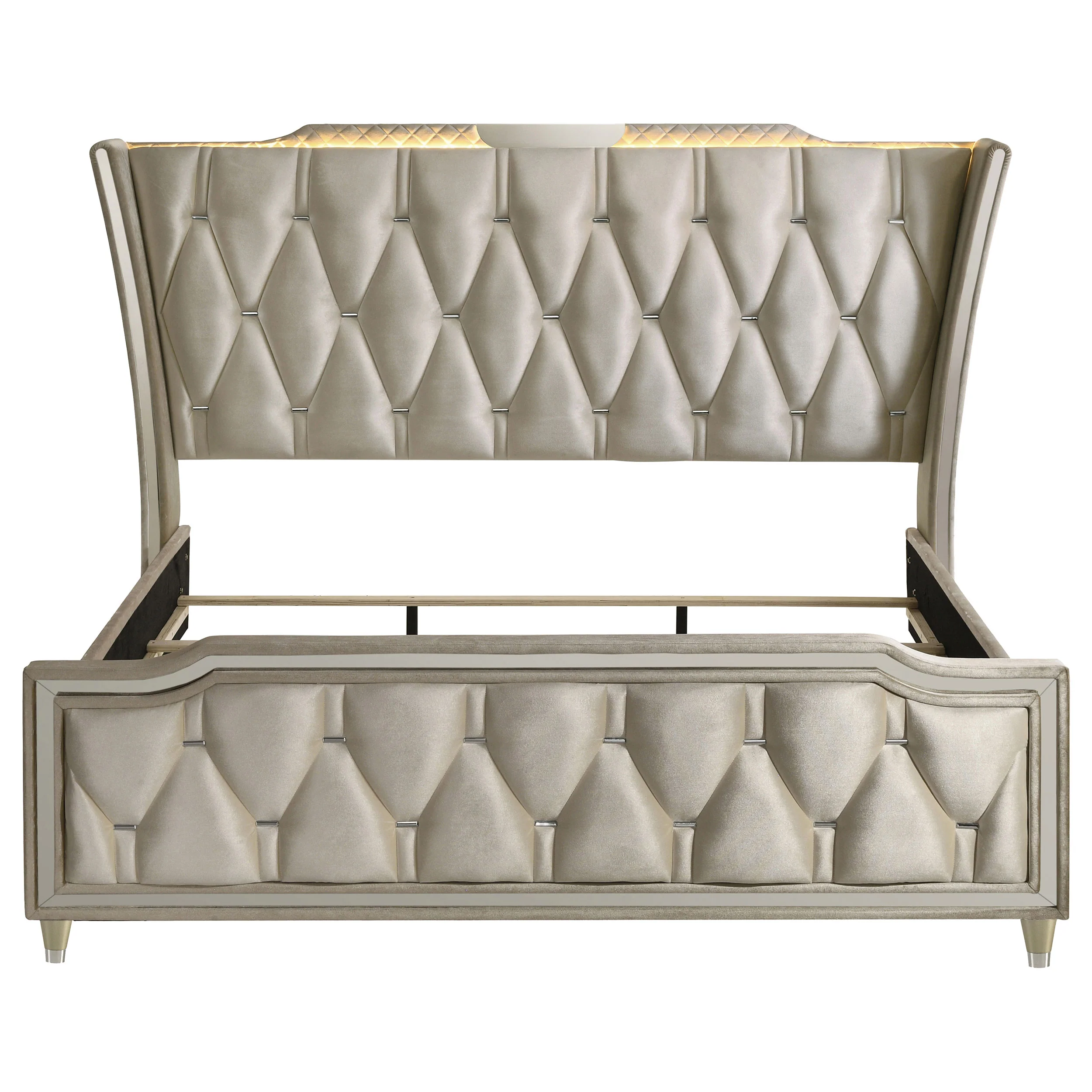 Lorient Wingback Bed with LED Lighting - Image 4