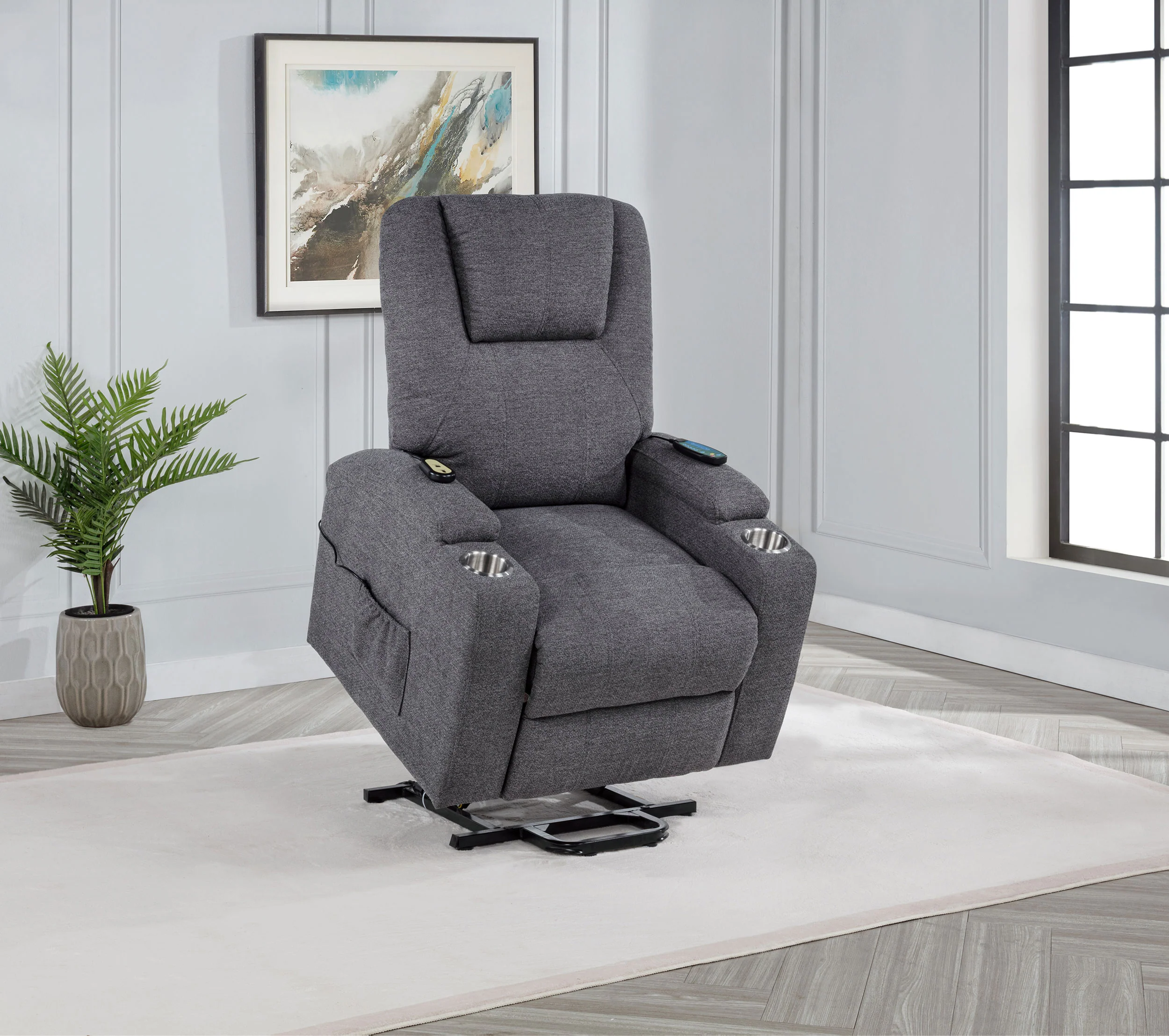 Louie Power Lift Massage Recliner - Image 4