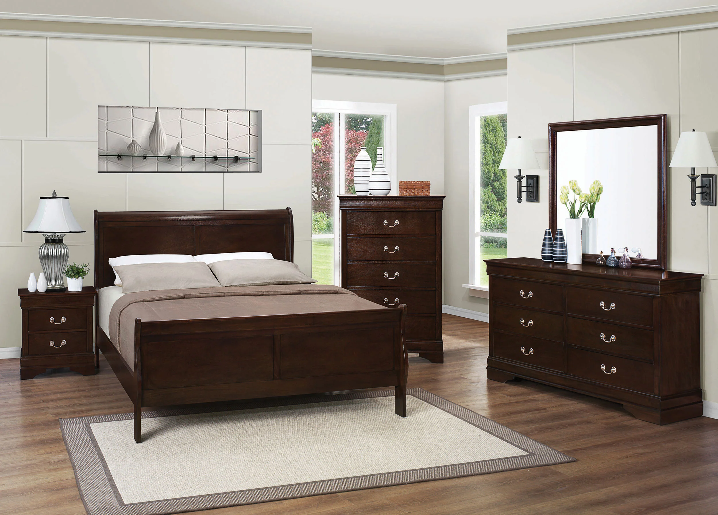 Louis Philippe Dresser with Mirror - Image 12