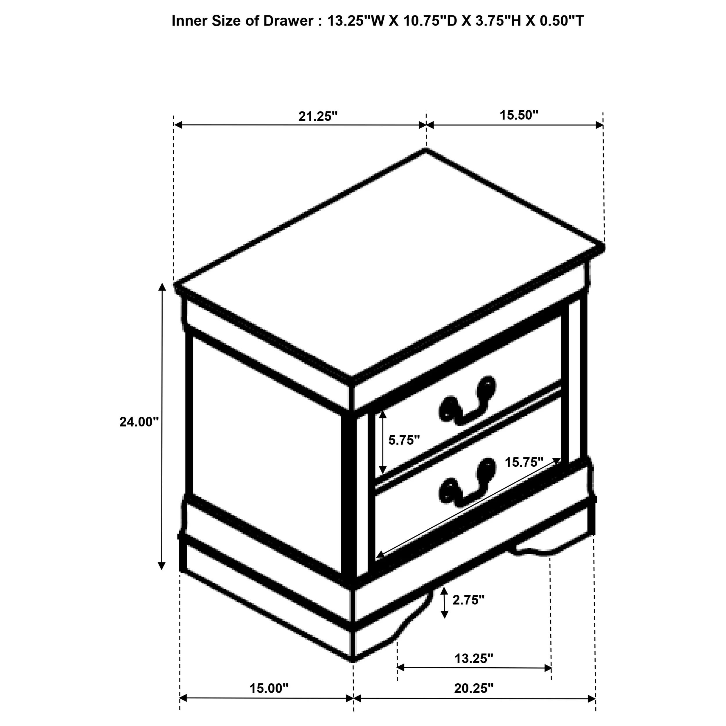 Louis Philippe Nightstand - Image 25