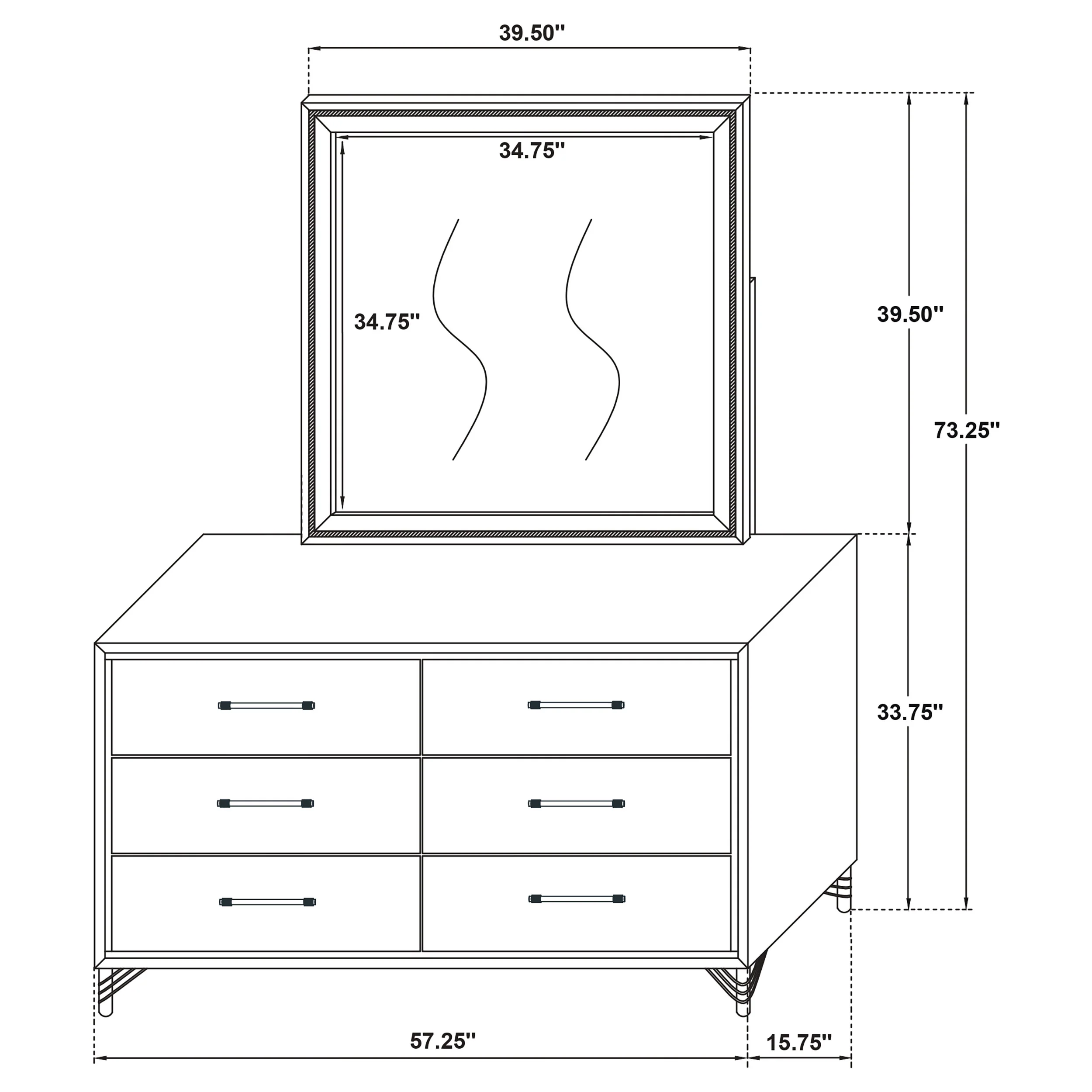 Lucia Dresser with Mirror - Image 13