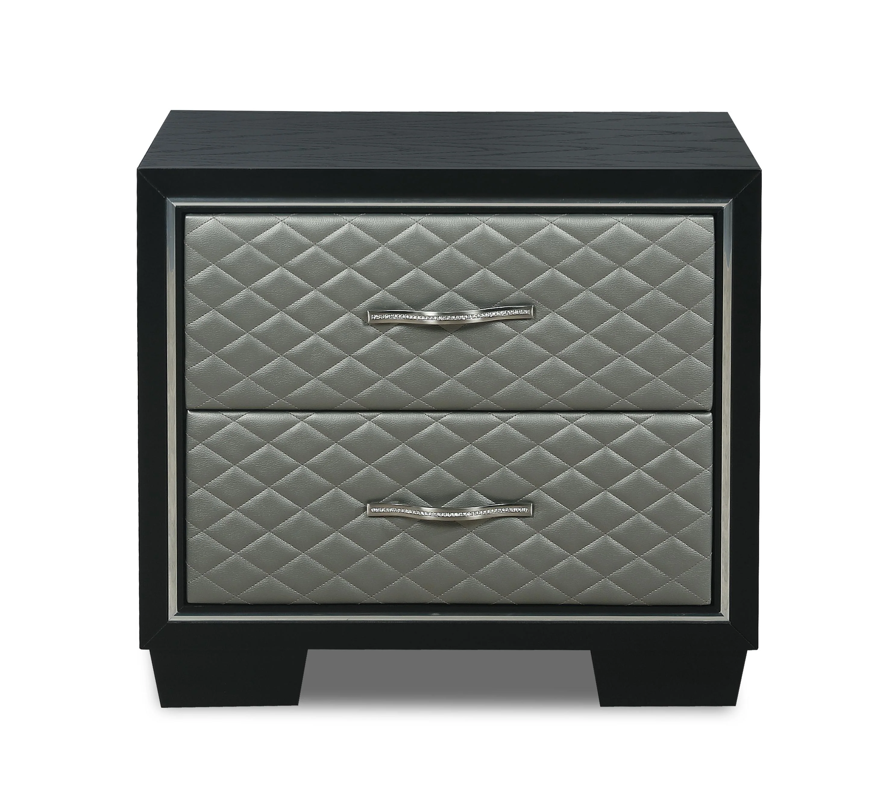 LUXOR NIGHTSTAND-BLACK/SILVER - Image 2