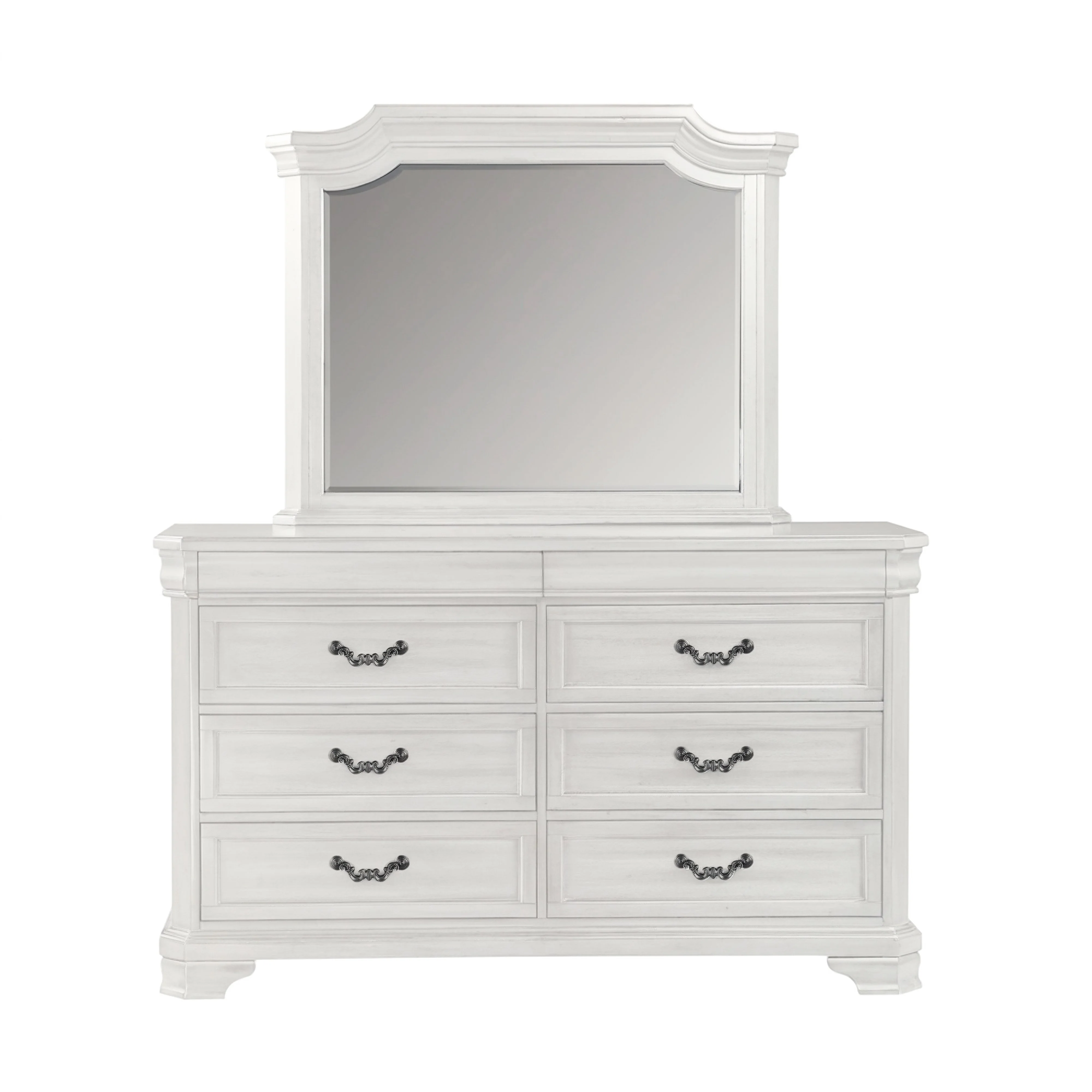 Lyndhurst Landscape Mirror- Vintage White - Image 2
