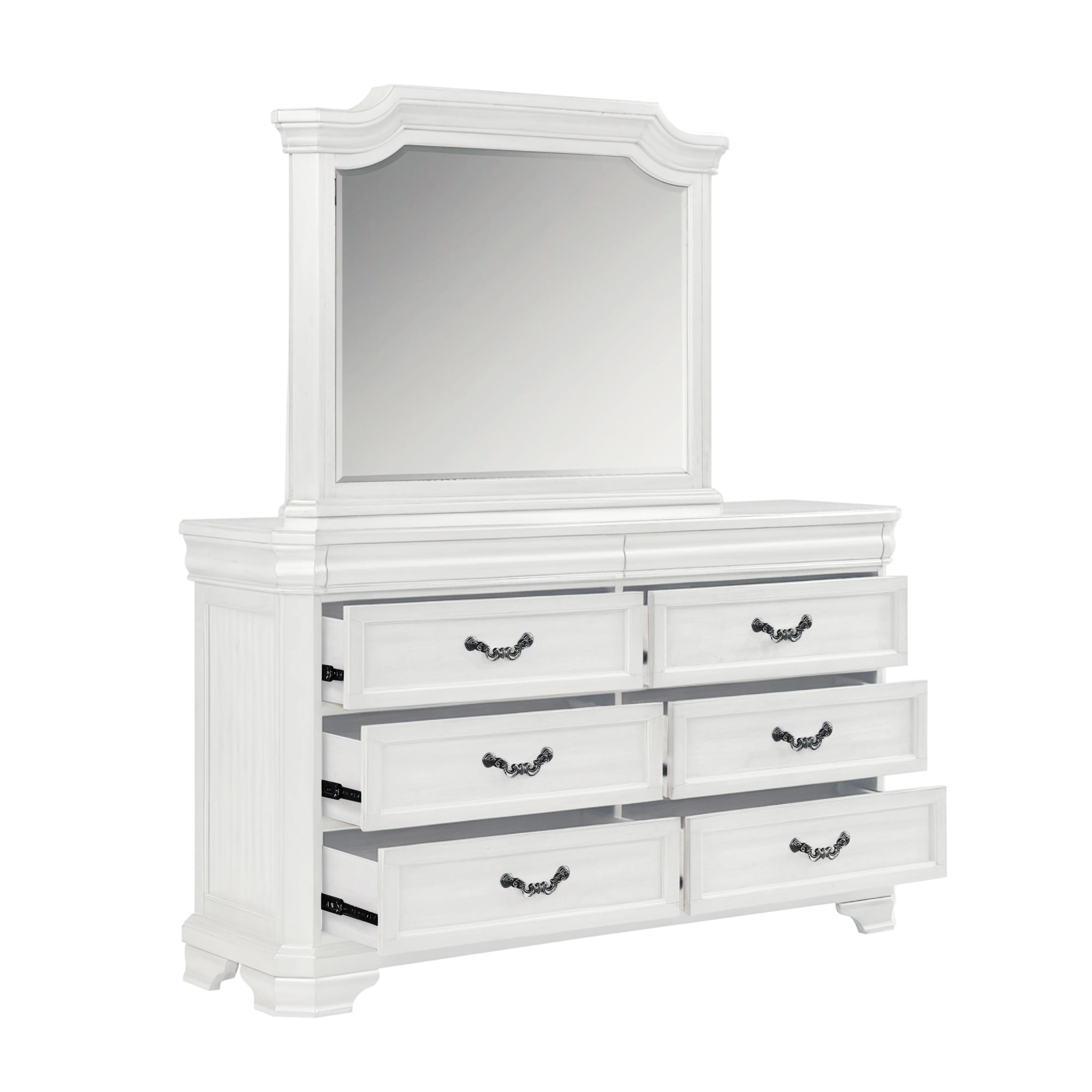 Lyndhurst Landscape Mirror- Vintage White - Image 3