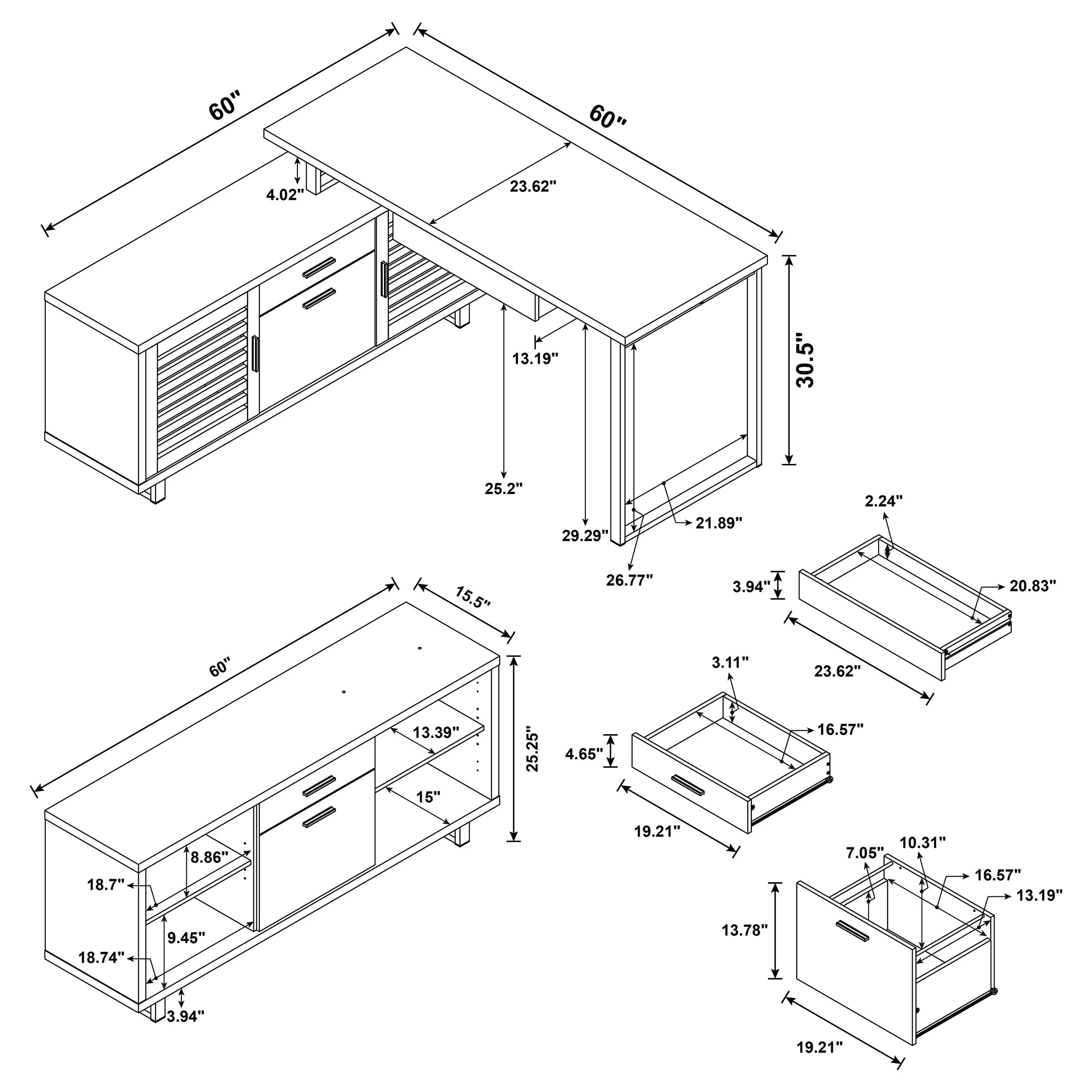 Maddox Computer Desk - Image 12