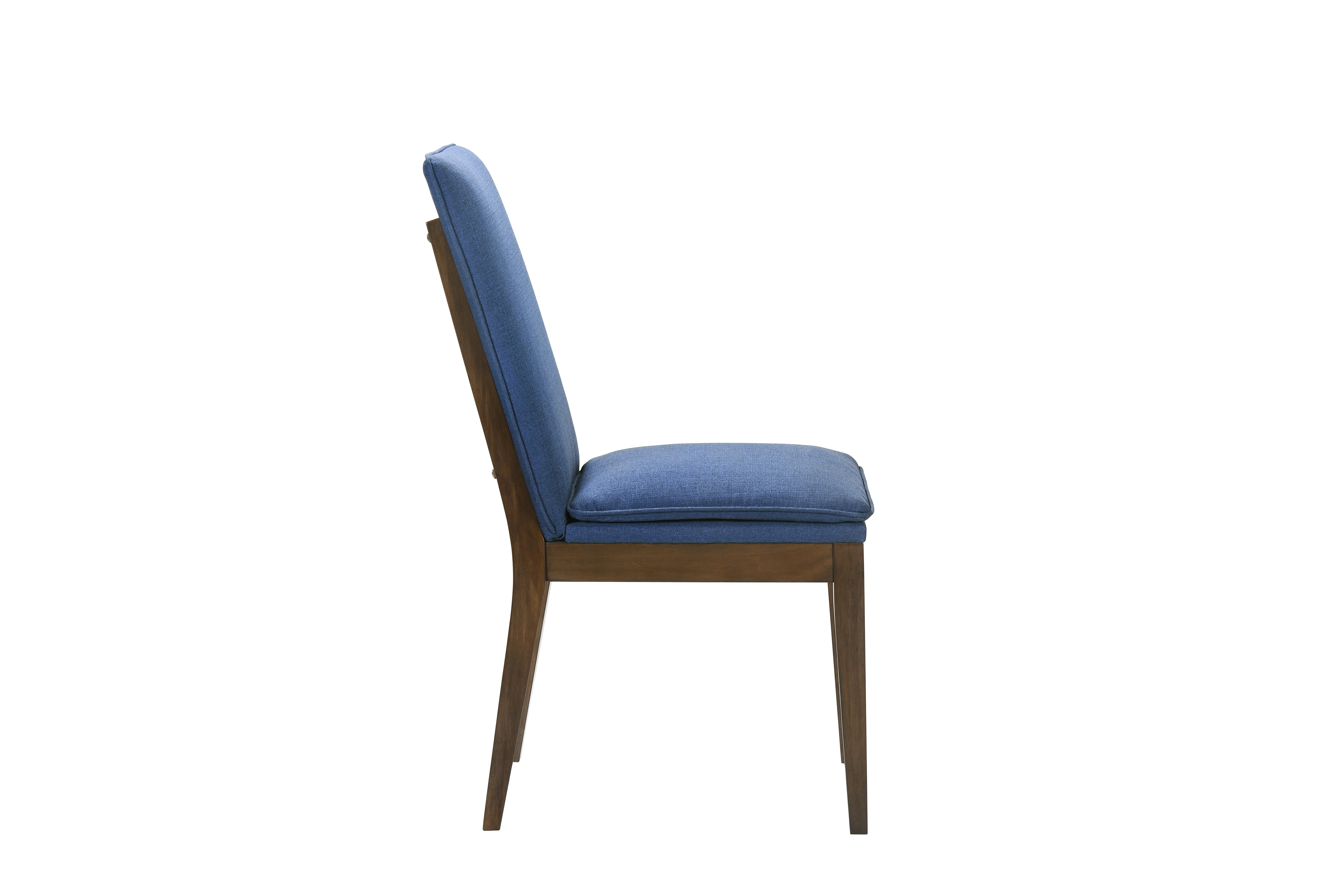 Maggie Dining Chair W/Blue Cushion-Walnut - Image 4