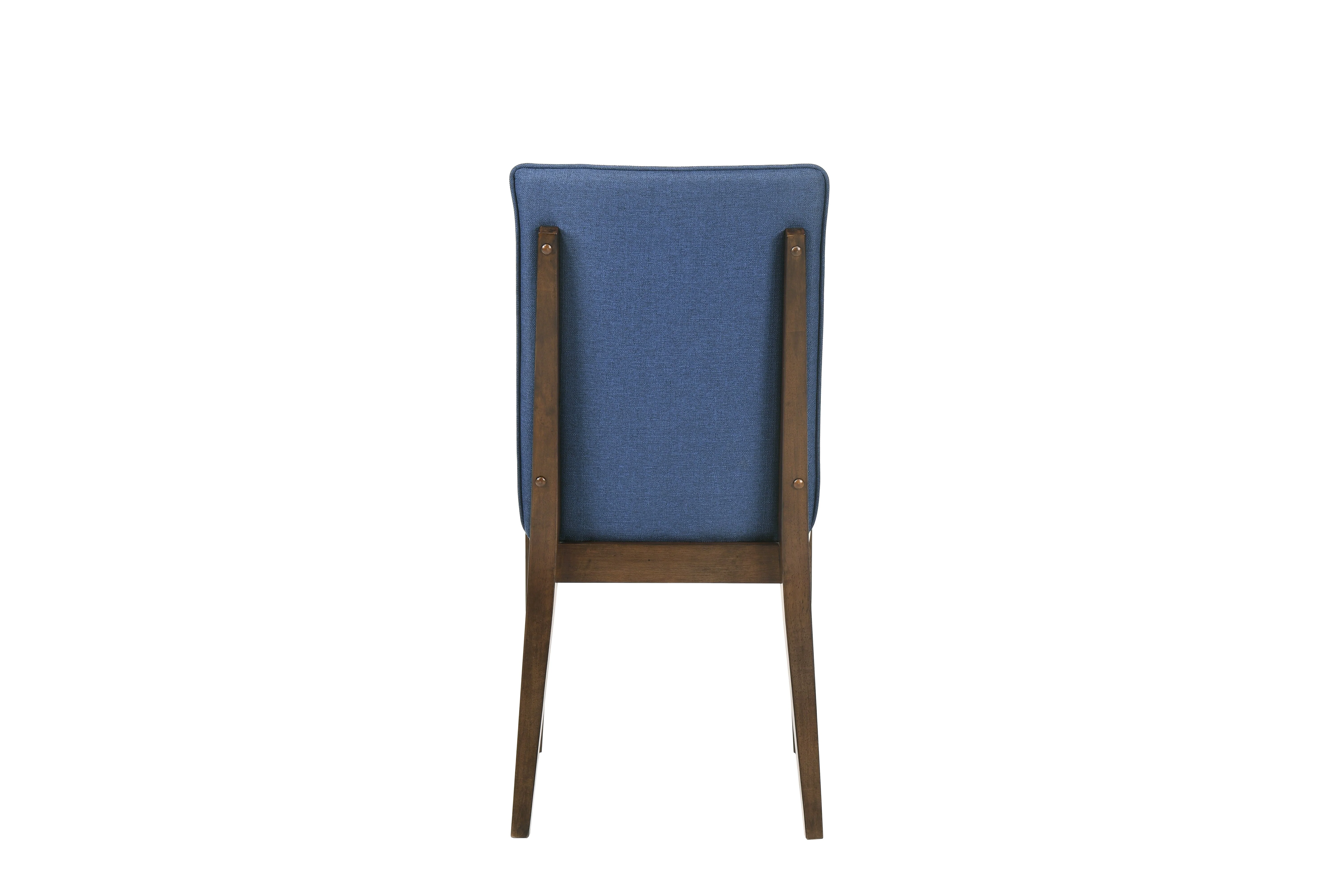 Maggie Dining Chair W/Blue Cushion-Walnut - Image 5