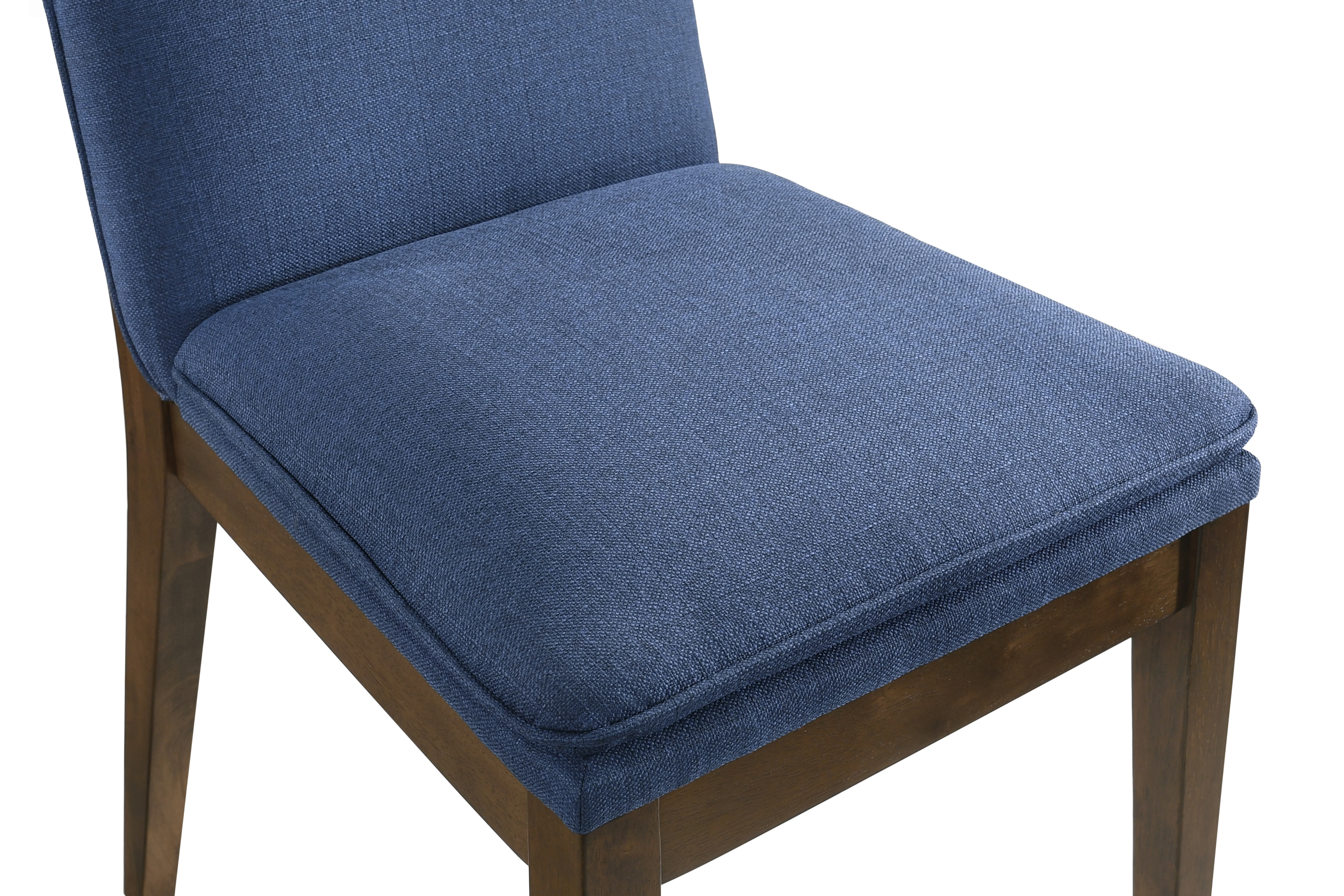 Maggie Dining Chair W/Blue Cushion-Walnut - Image 6