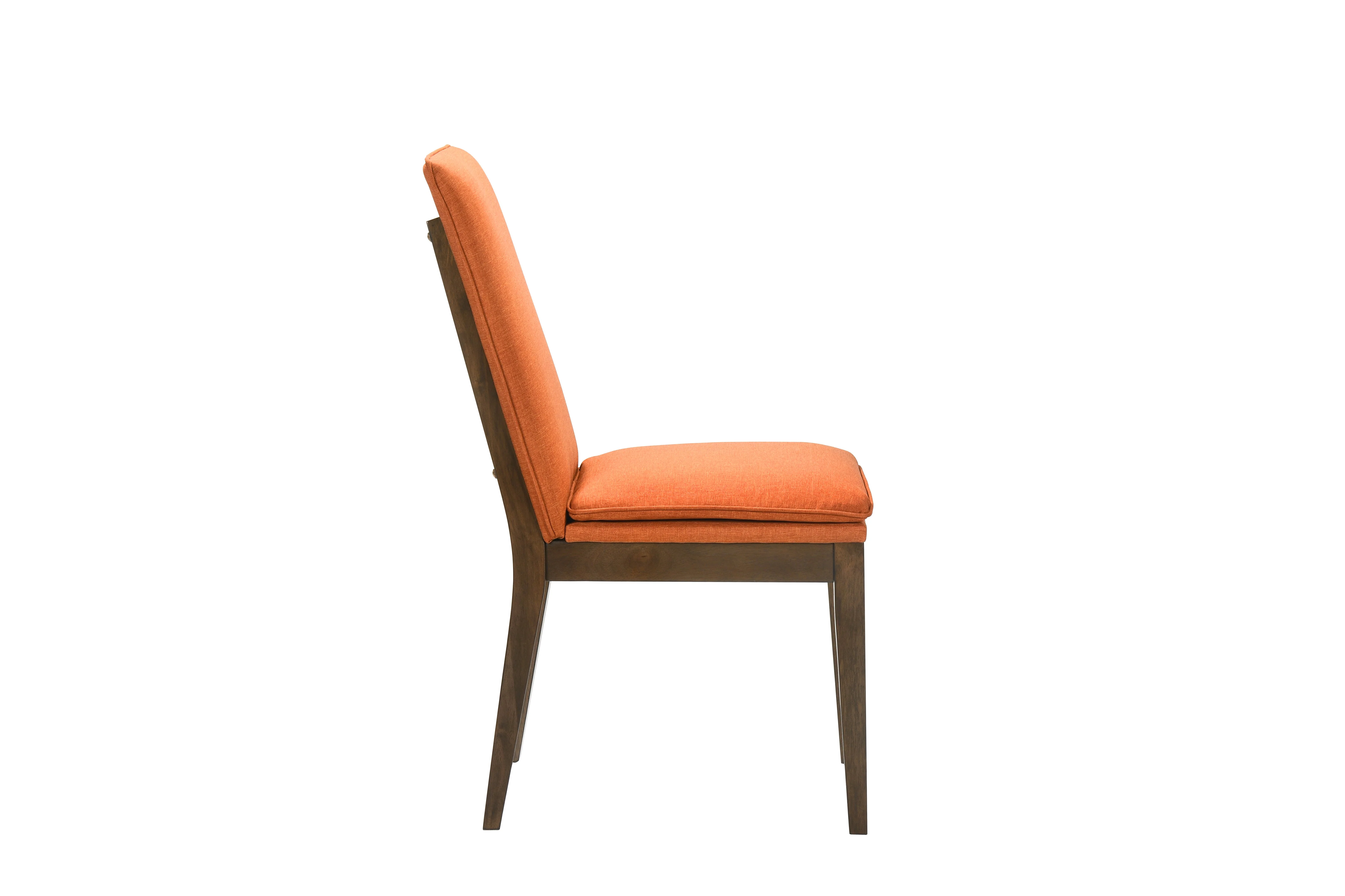 Maggie Dining Chair W/Terracotta Cushion-Walnut - Image 4