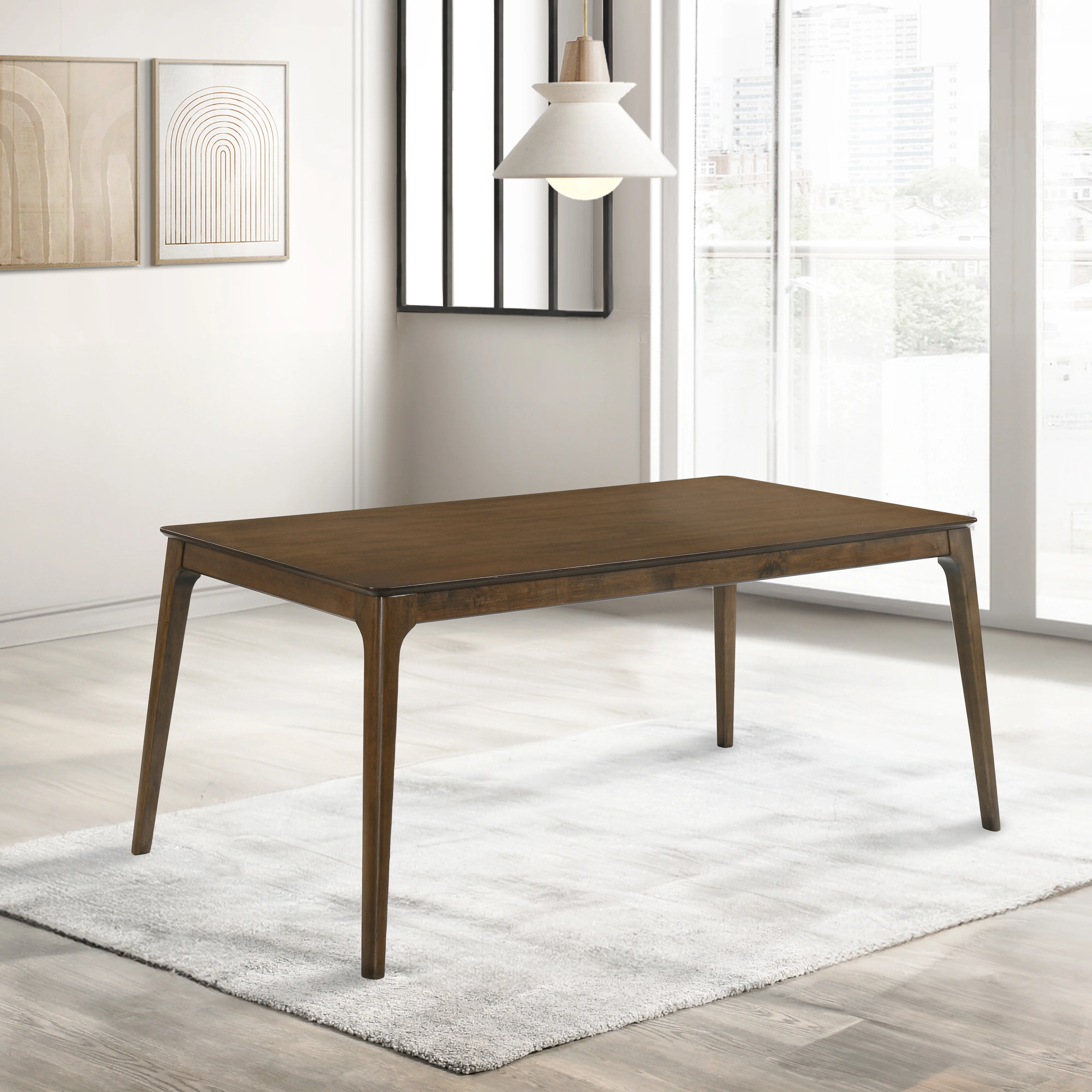 Maggie Rectange Dining Table-Walnut - Image 8