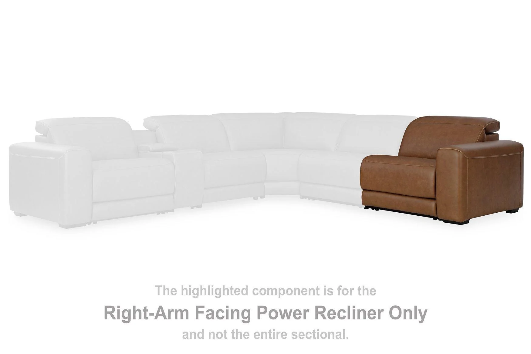Magic Man Power Reclining Sectional Loveseat with Console - Image 12