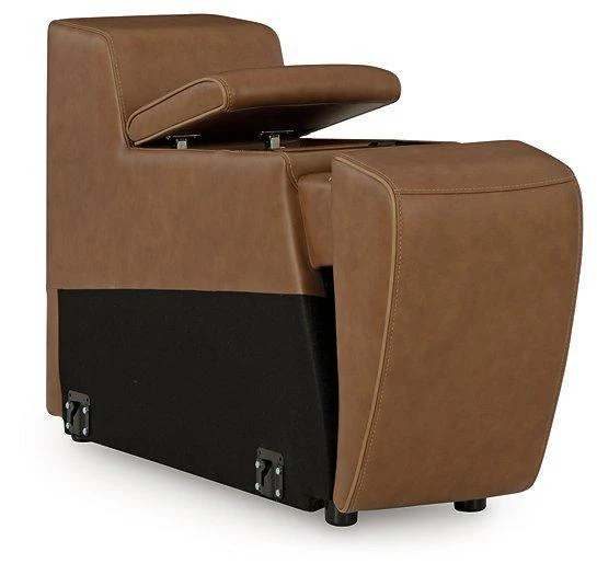 Magic Man Power Reclining Sectional Loveseat with Console - Image 4