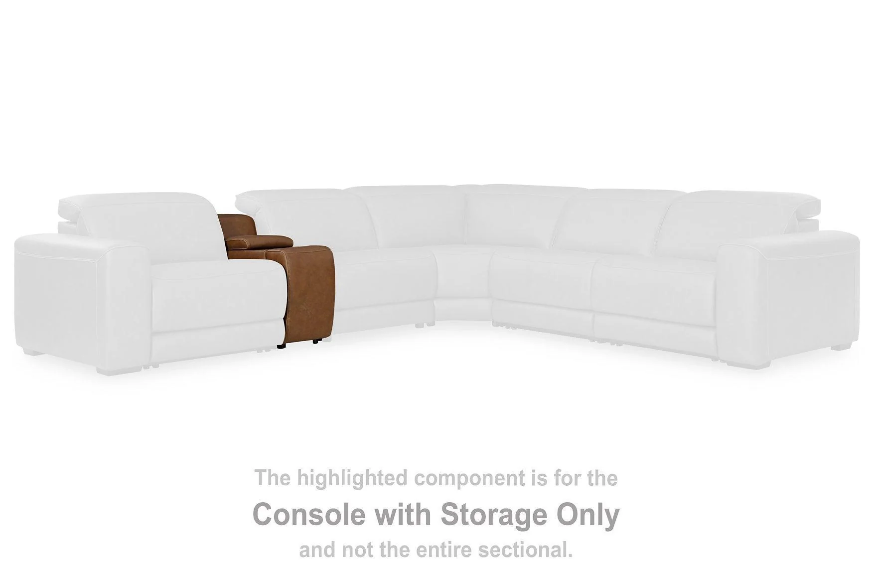 Magic Man Power Reclining Sectional Loveseat with Console - Image 5