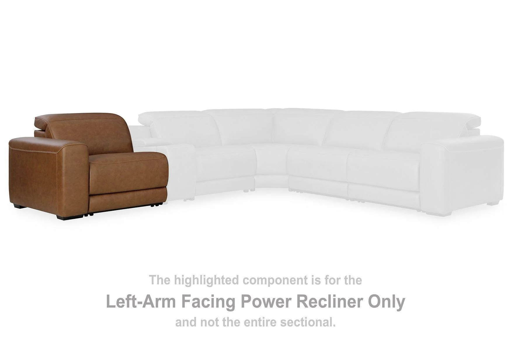 Magic Man Power Reclining Sectional Loveseat with Console - Image 8