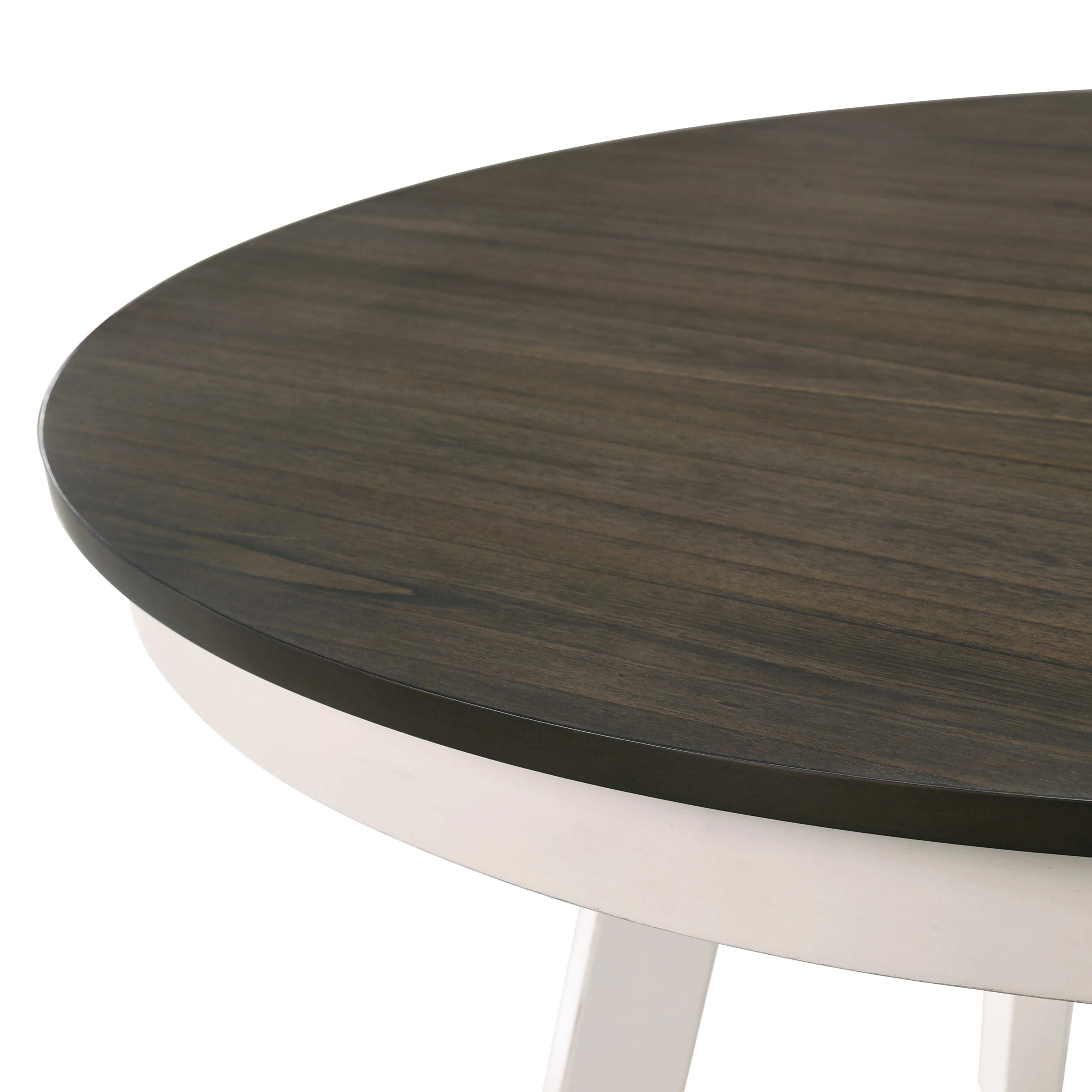 Maisie Round Table-White/Brown - Image 3