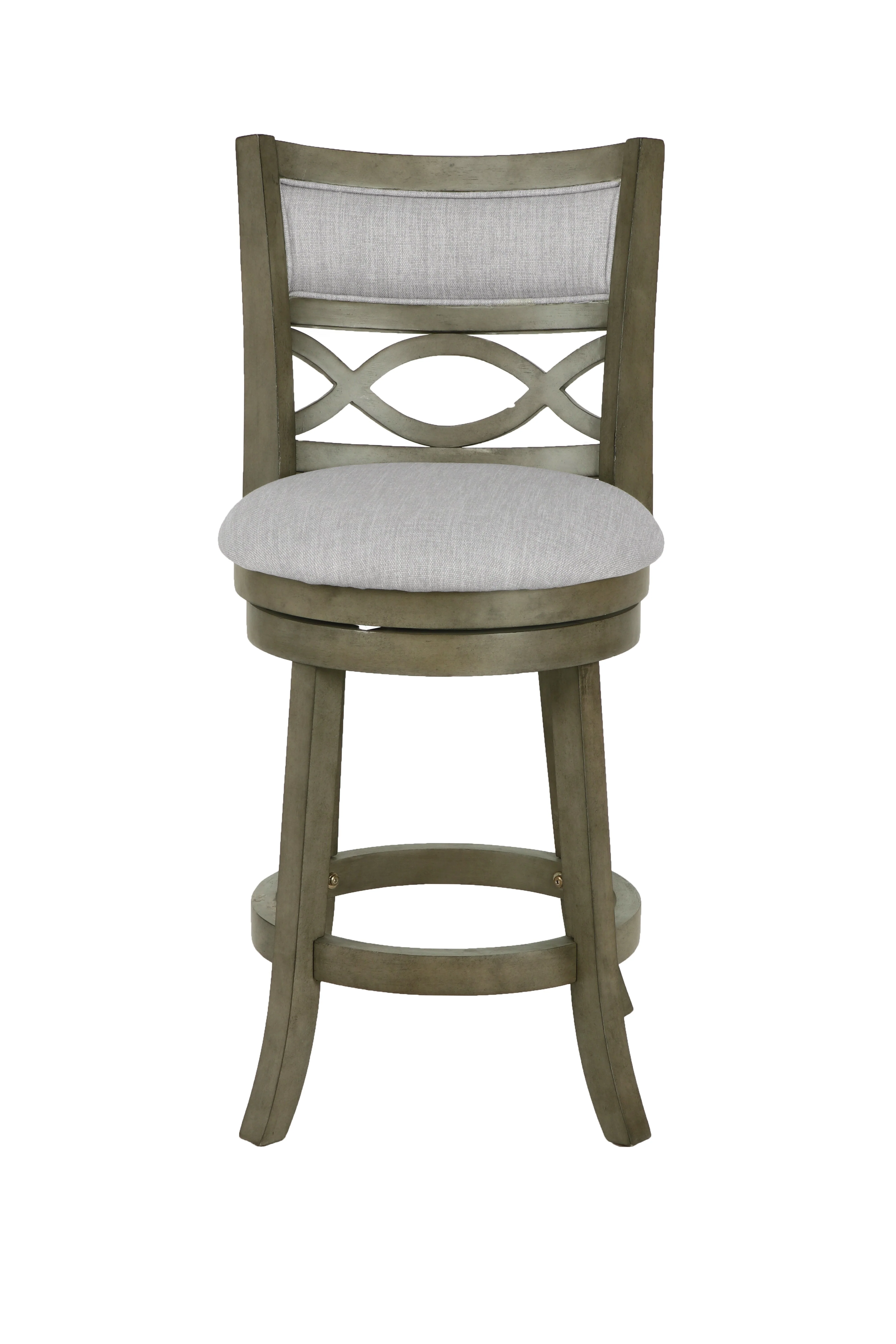 Manchester 24" Counter Stool W/Fabric Cushions-Gray - Image 2