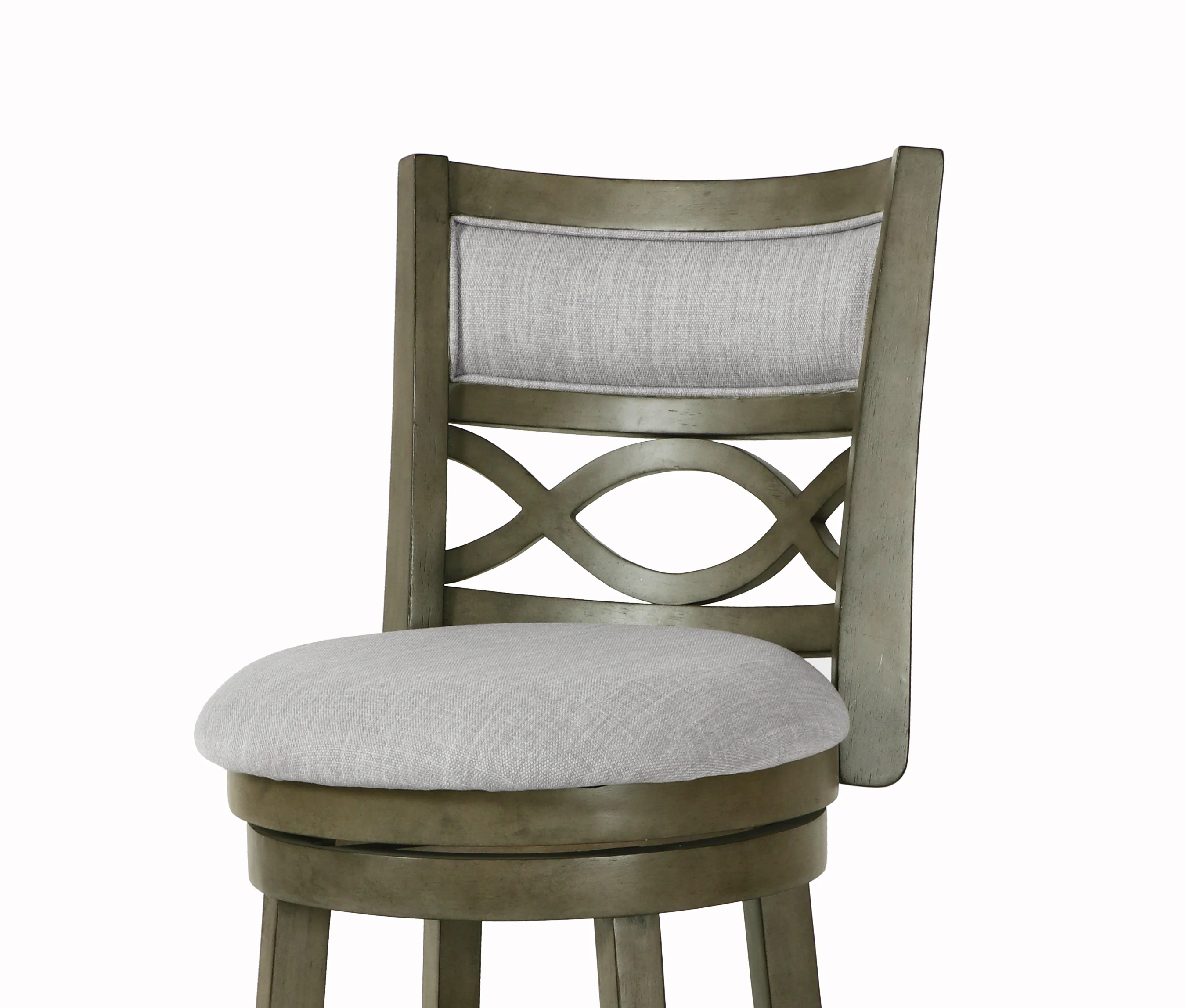 Manchester 24" Counter Stool W/Fabric Cushions-Gray - Image 4