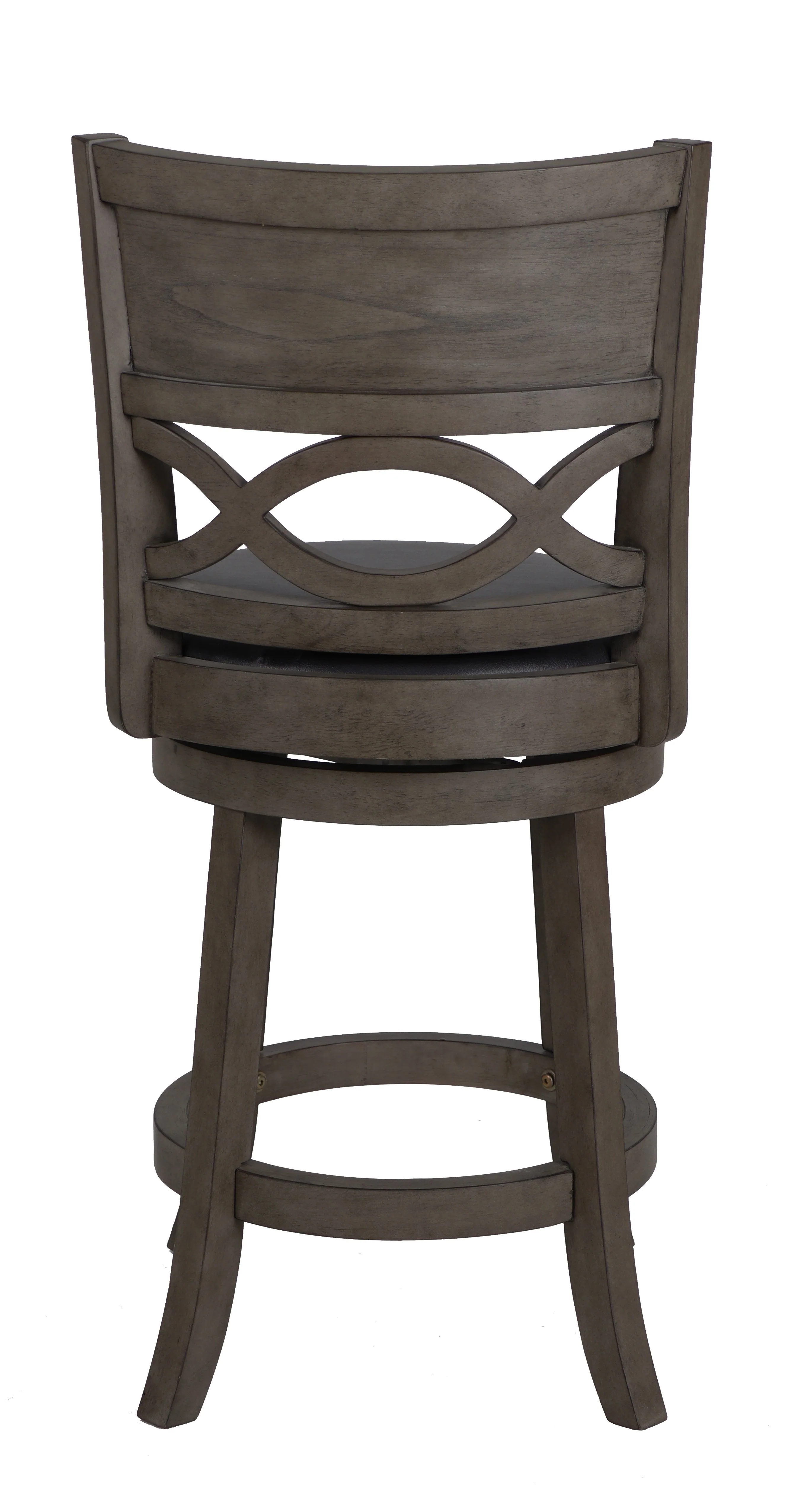 Manchester 24" Counter Stool W/Black Pu Cushions-Gray - Image 3