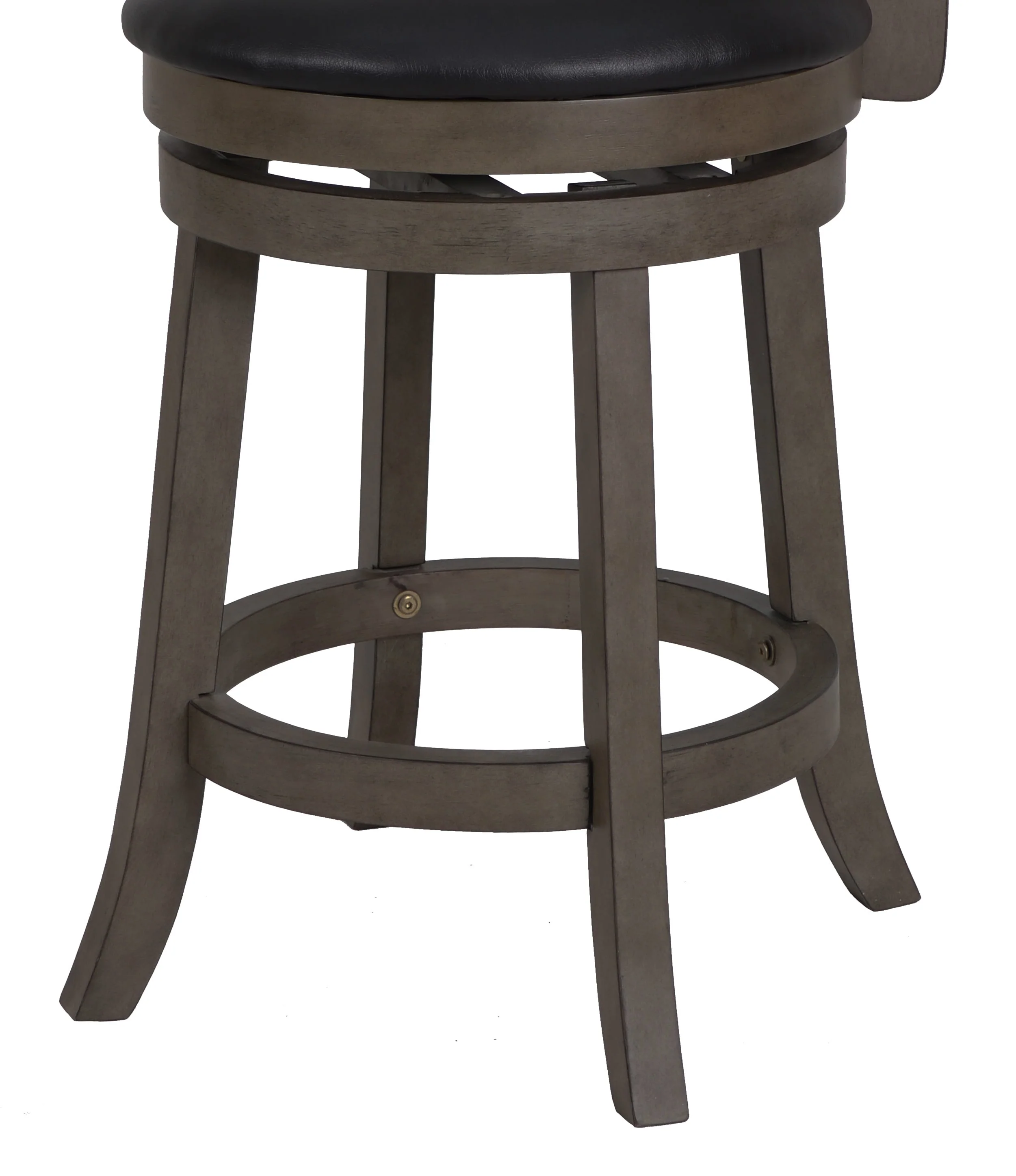 Manchester 24" Counter Stool W/Black Pu Cushions-Gray - Image 5