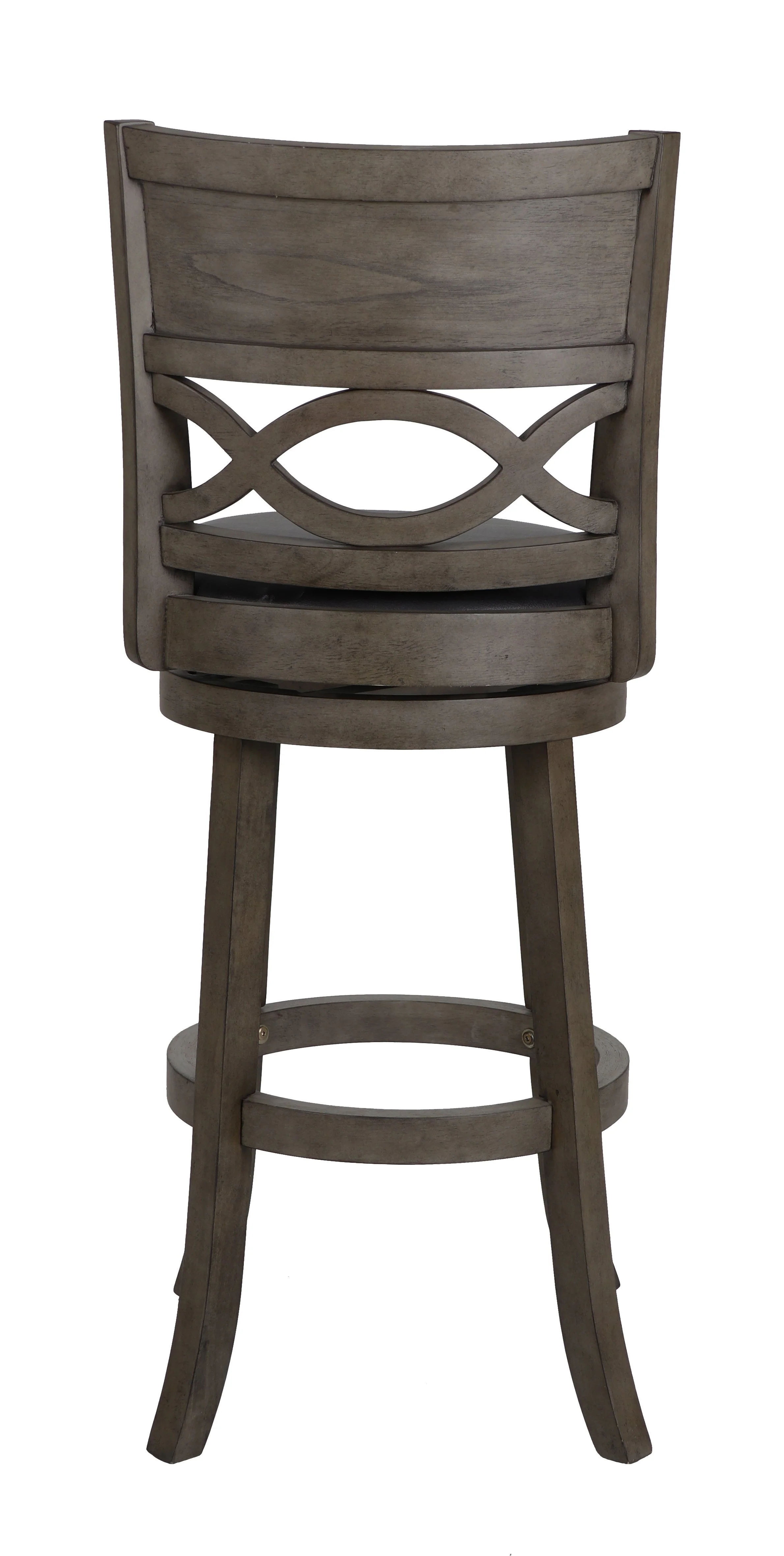 Manchester 29" Bar Stool W/Black Pu Cushions-Gray - Image 3