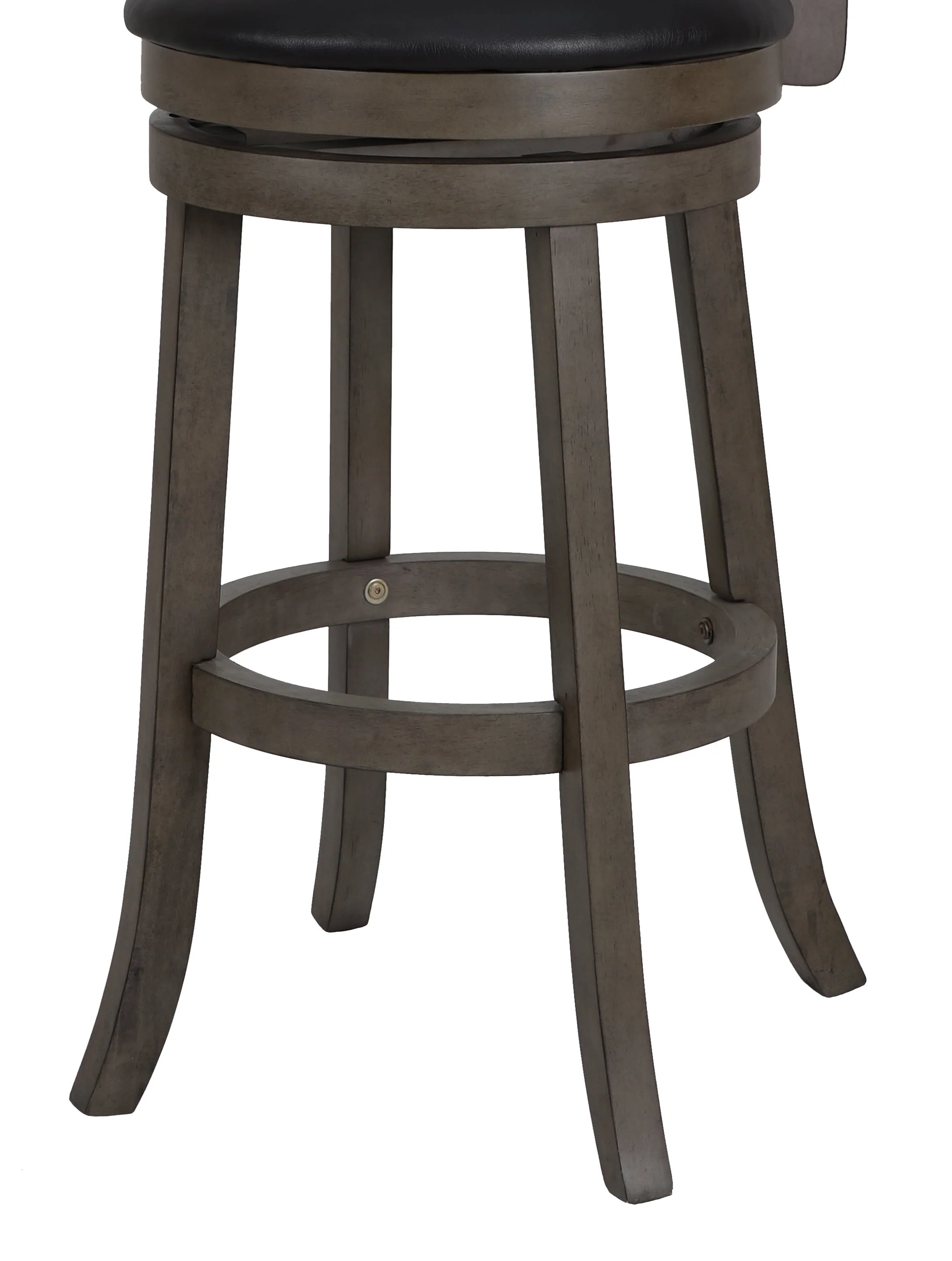 Manchester 29" Bar Stool W/Black Pu Cushions-Gray - Image 5